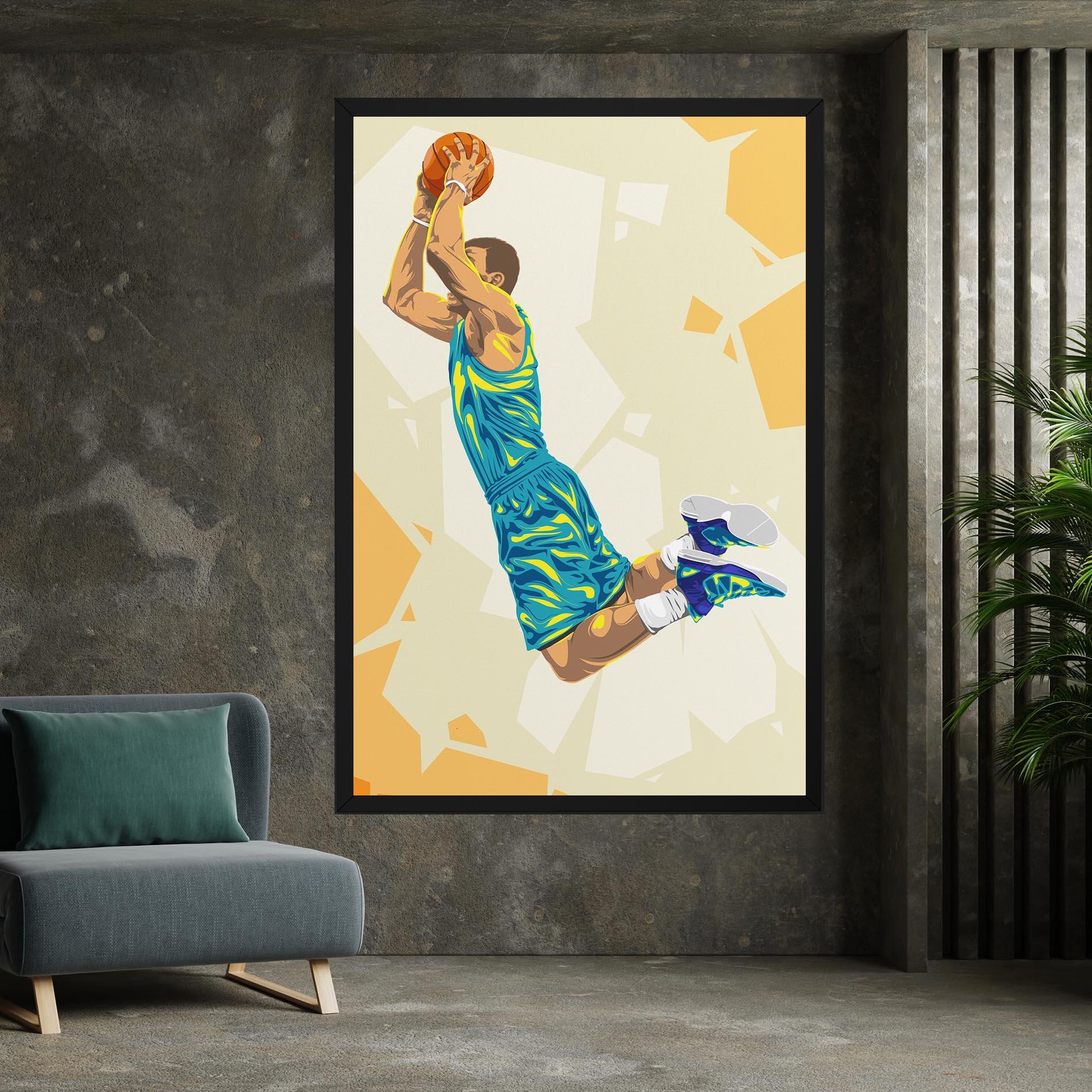 Картина на платно Basketball Dunk Pose mockup 7