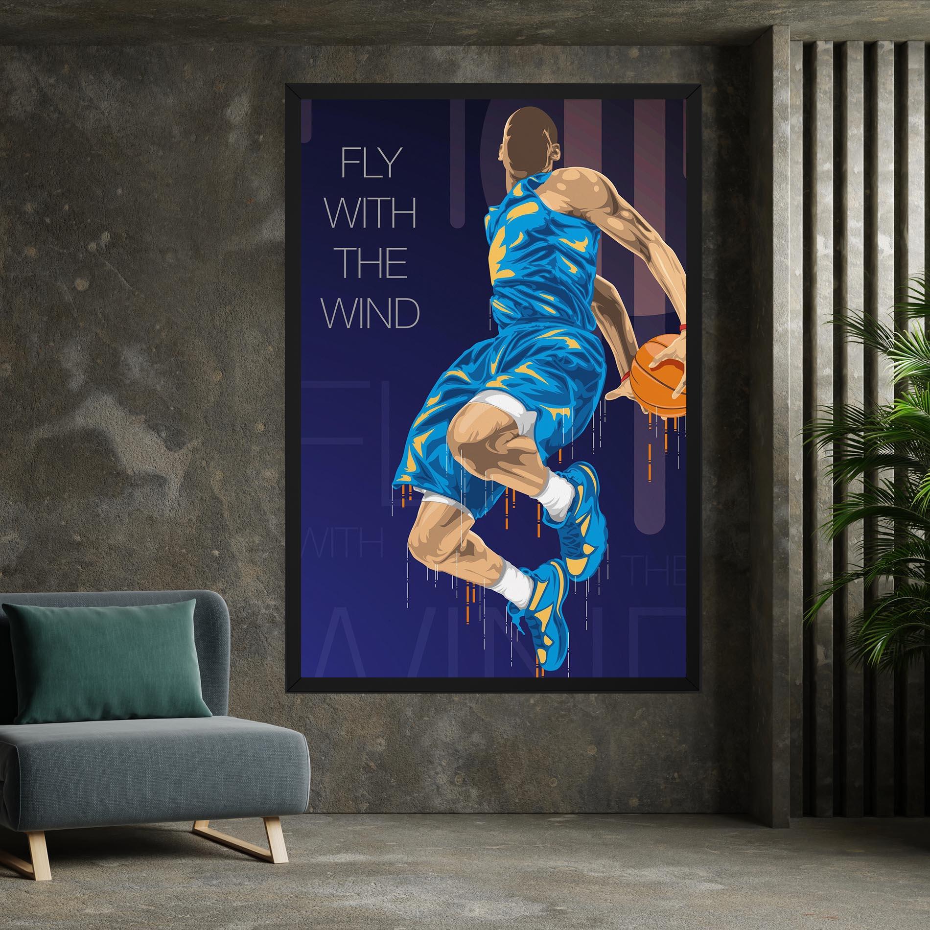 Картина на платно Fly With The Wind mockup 7