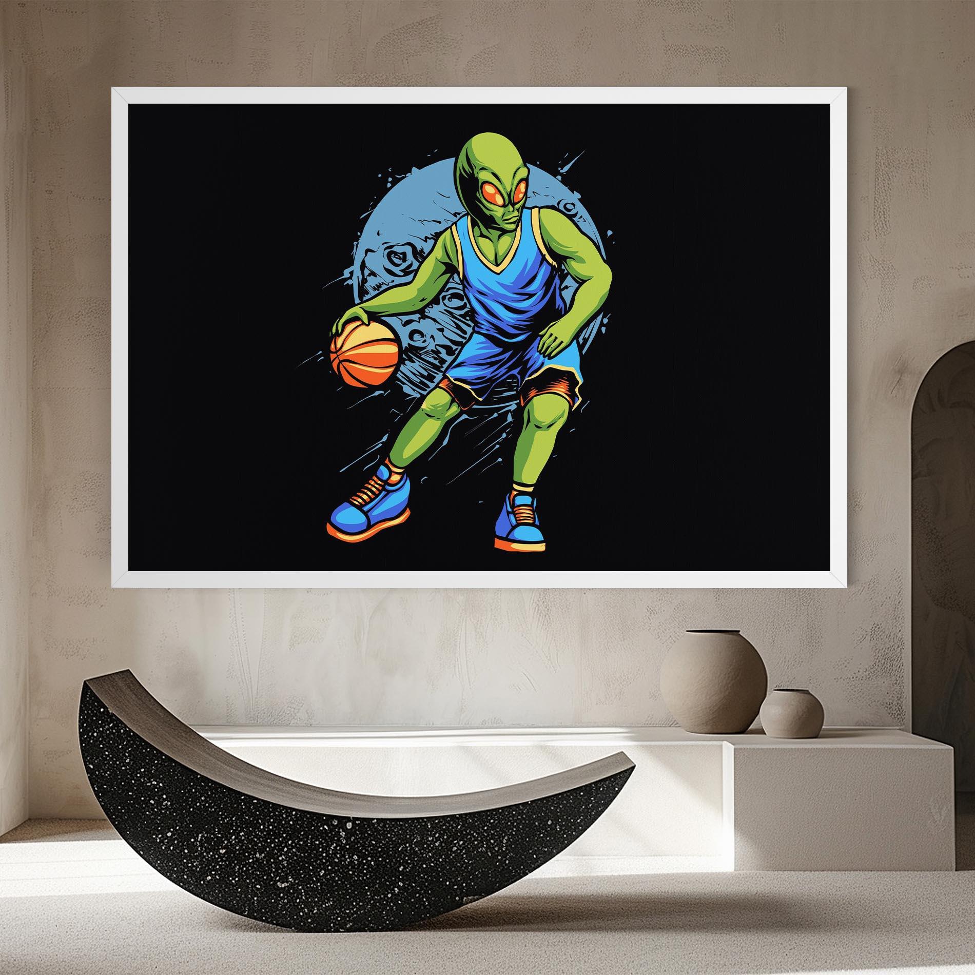 Картина на платно Alien Basketball mockup 8
