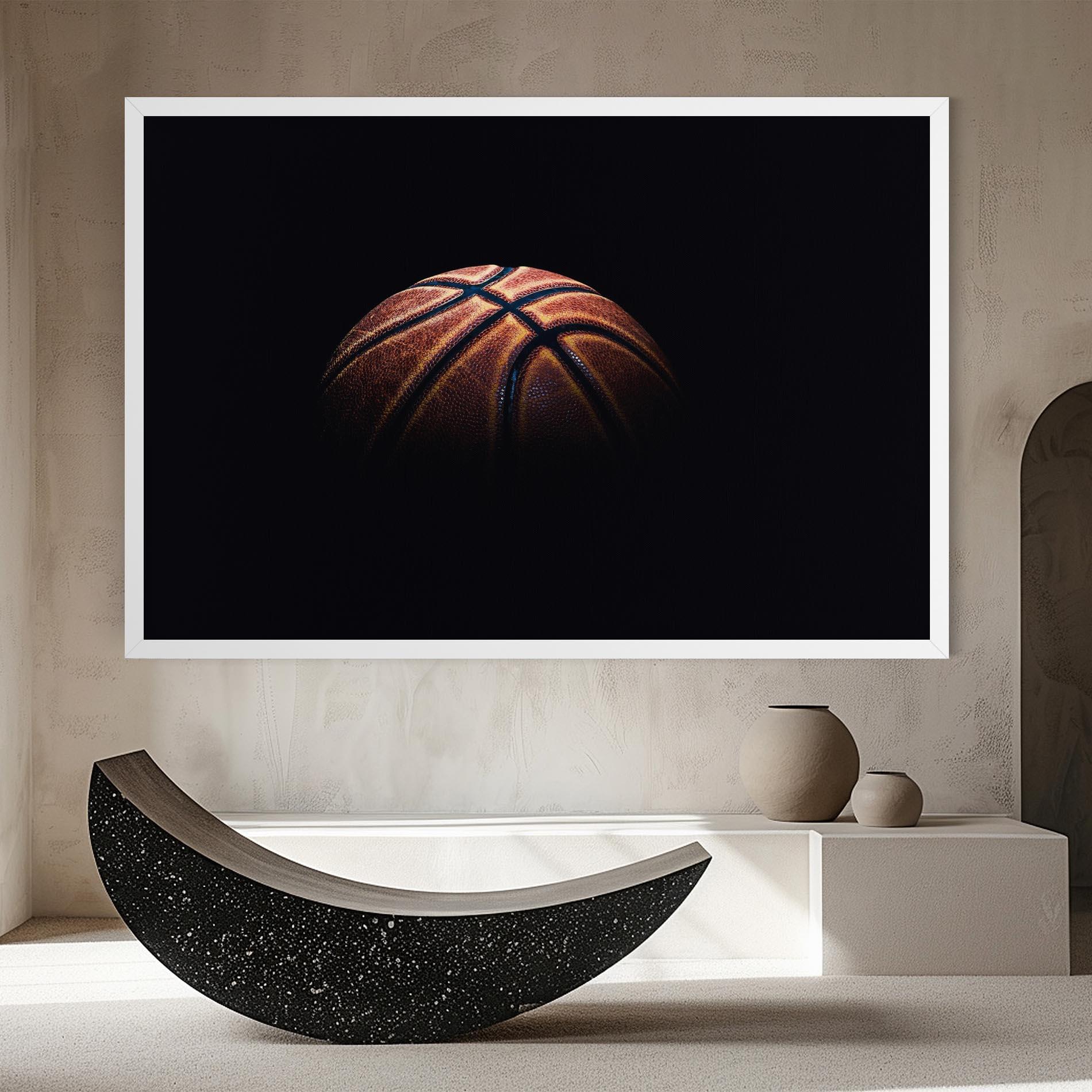 Картина на платно Basketball Ball In Dark mockup 8