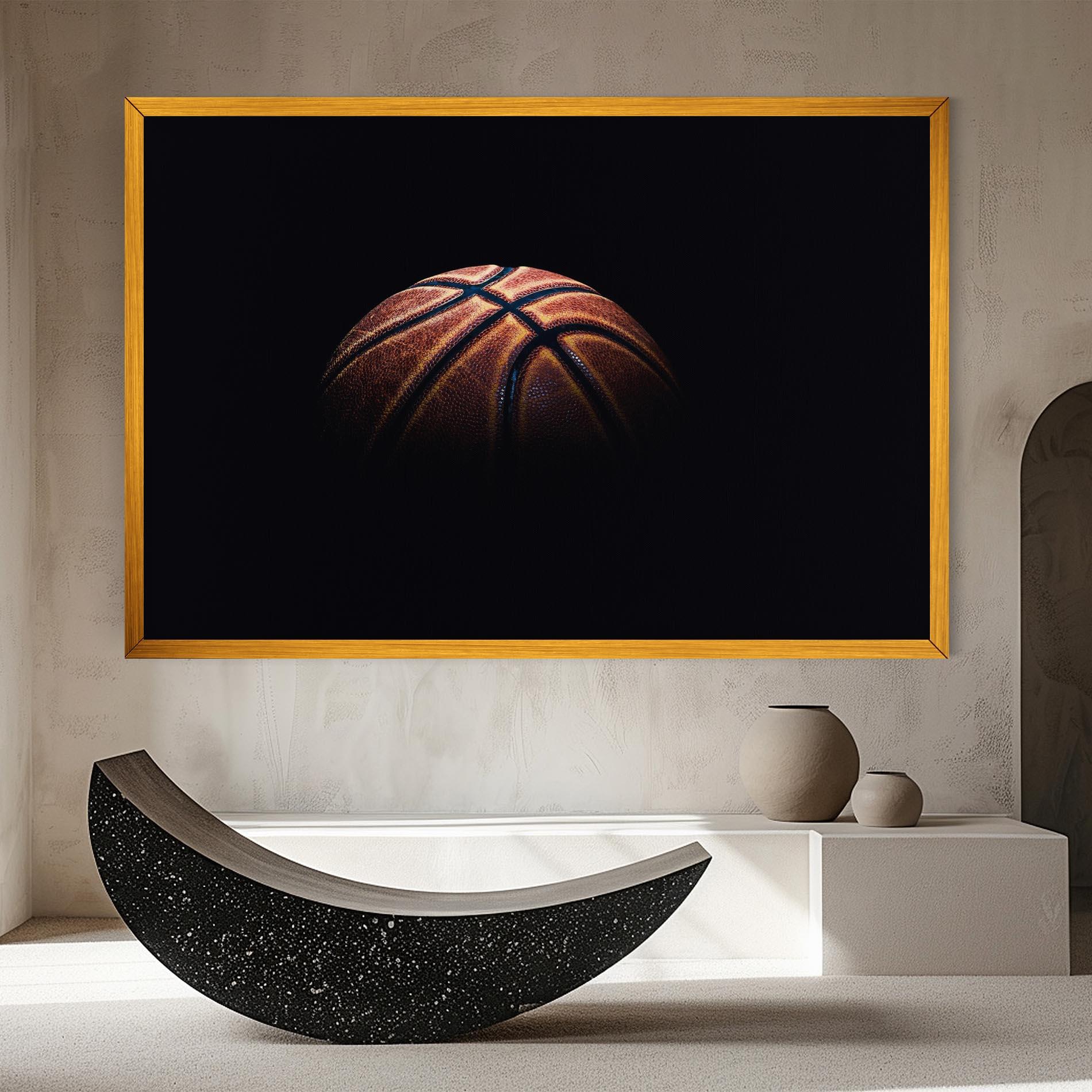 Картина на платно Basketball Ball In Dark mockup 8
