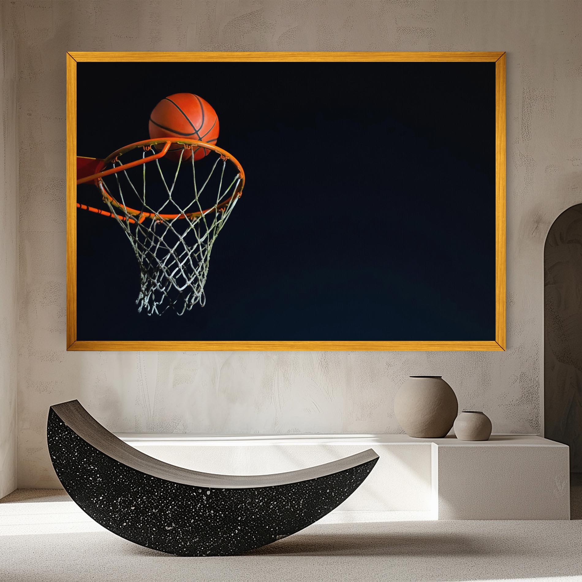 Картина на платно Basketball Hoop On Black mockup 8
