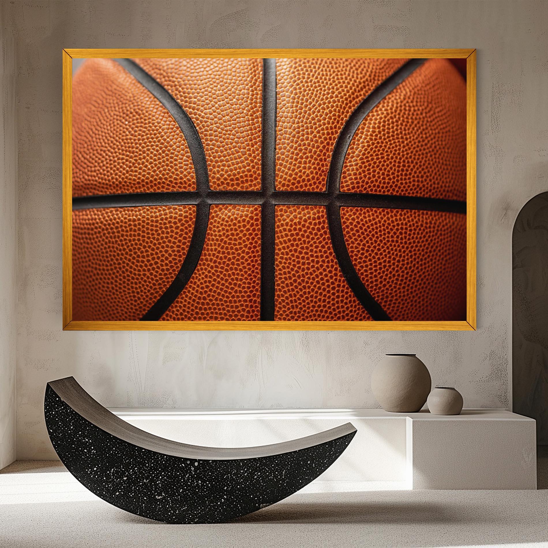 Картина на платно Close Up Leather Basketball mockup 8
