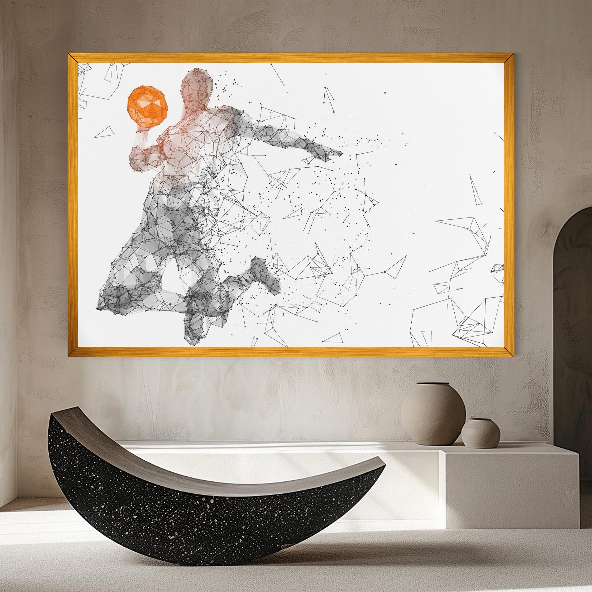Картина на платно Orange Line Basket mockup 8