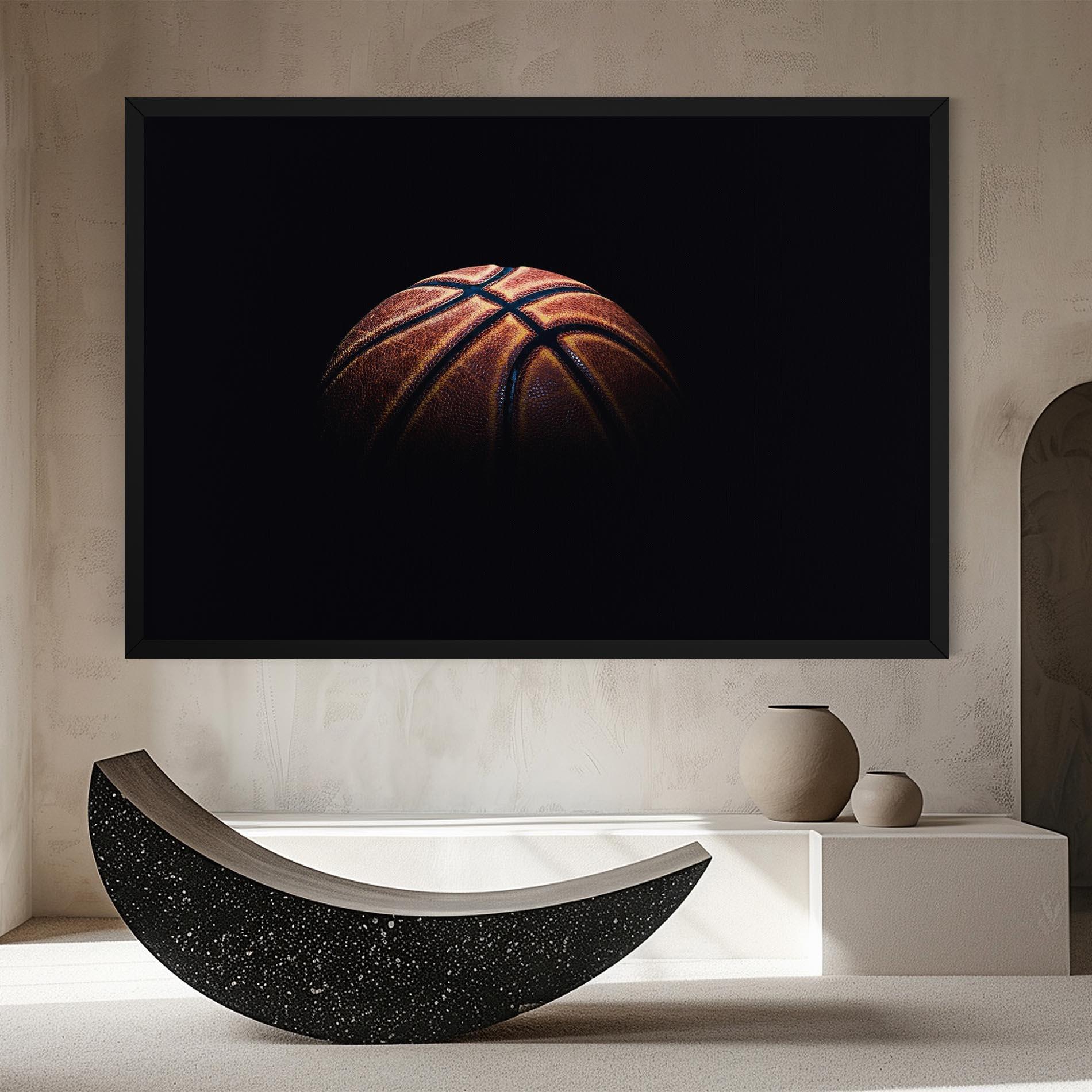 Картина на платно Basketball Ball In Dark mockup 8