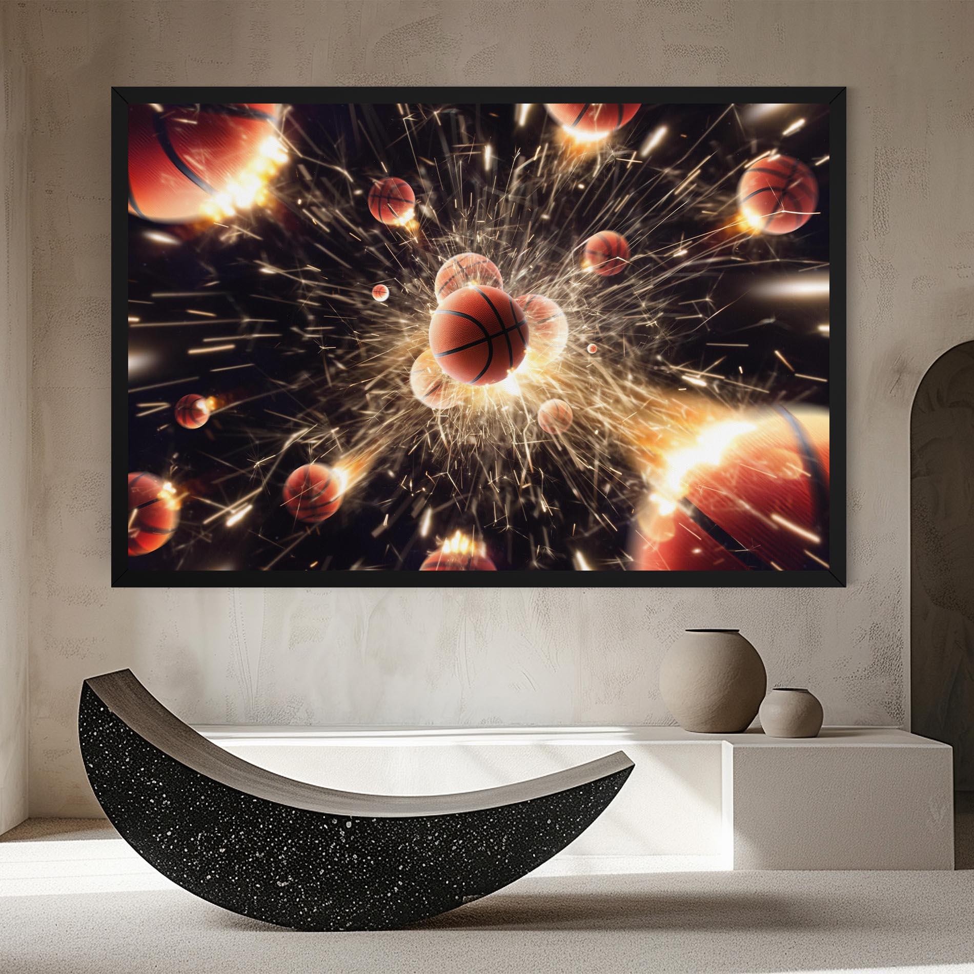 Картина на платно Basketball Explosion mockup 8