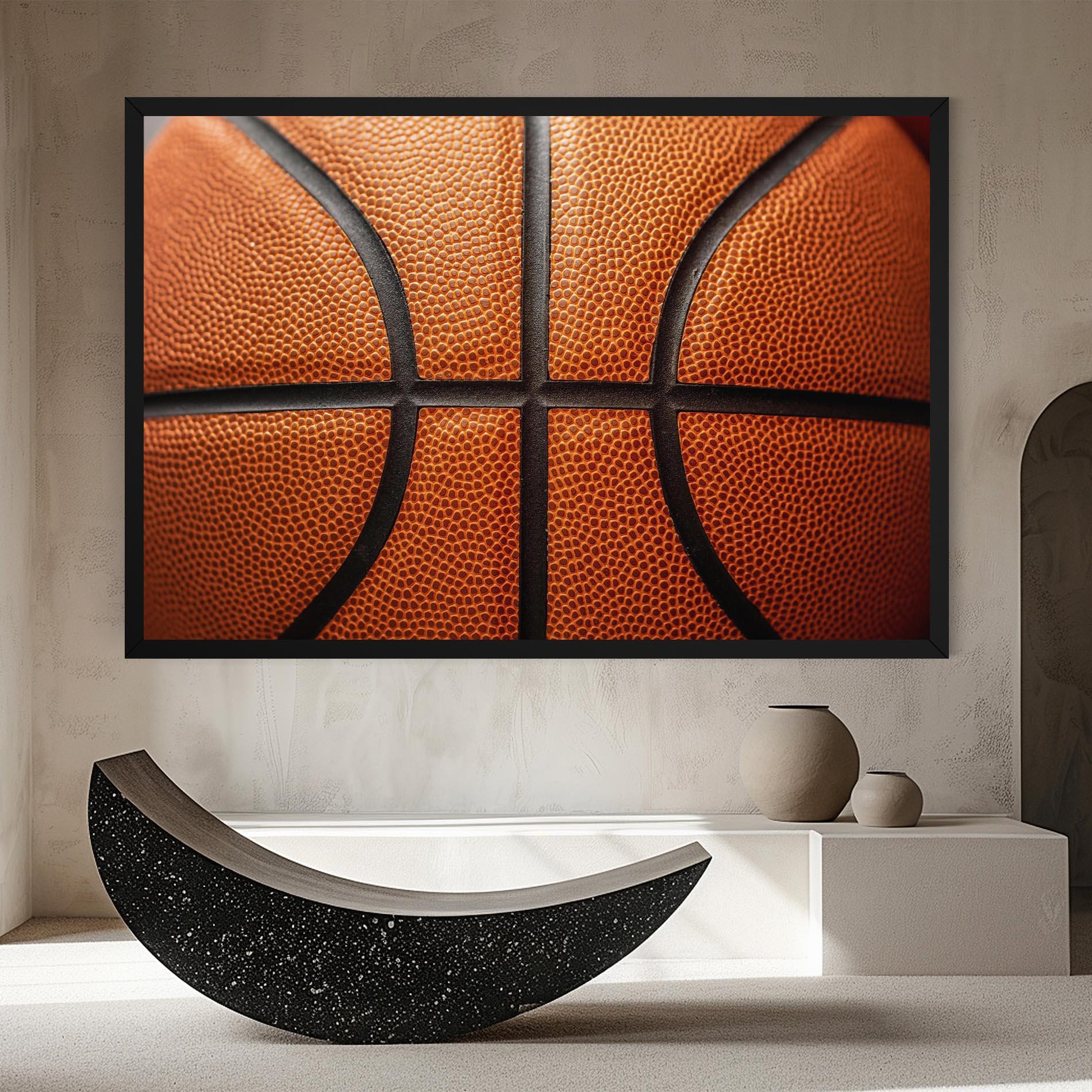 Картина на платно Close Up Leather Basketball mockup 8