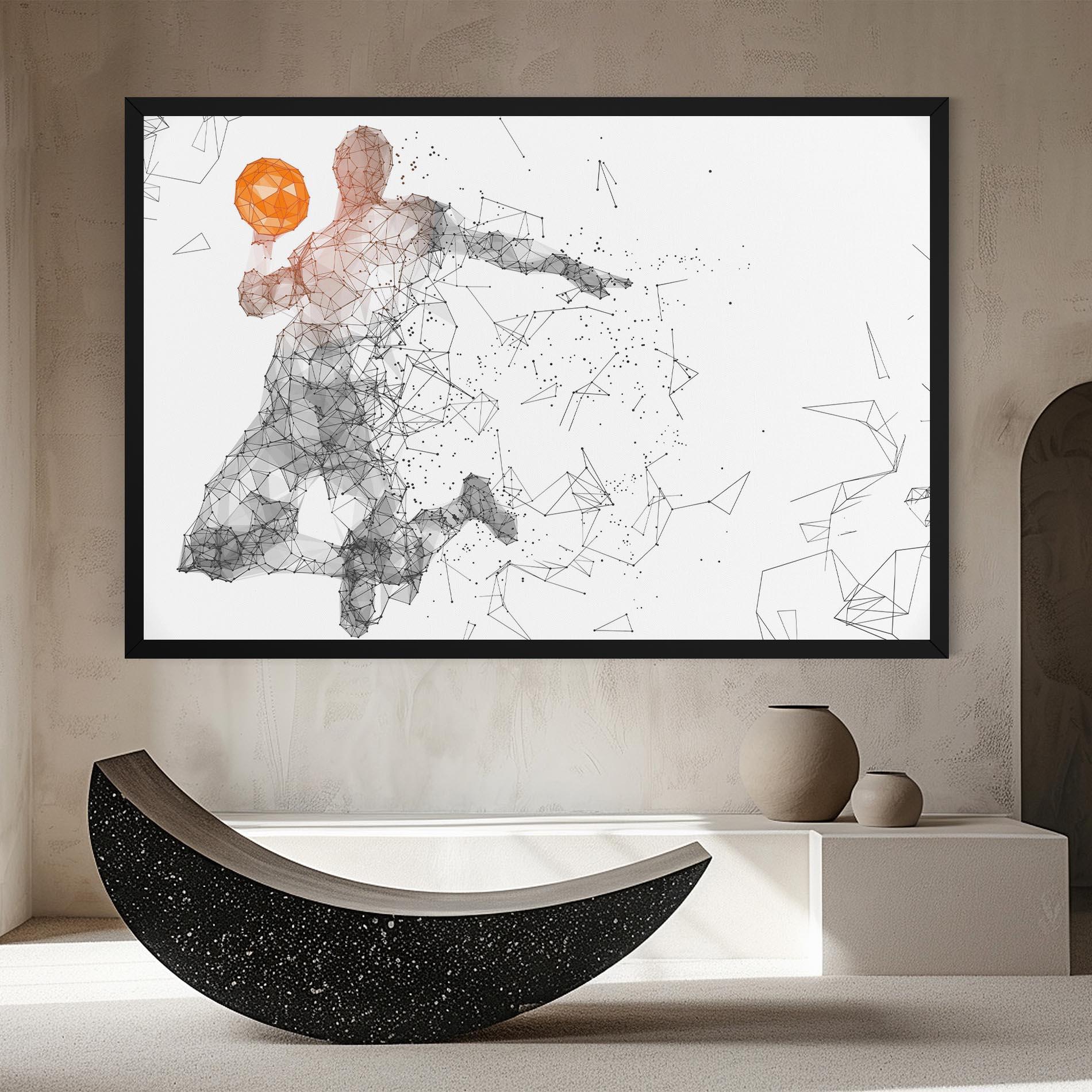 Картина на платно Orange Line Basket mockup 8