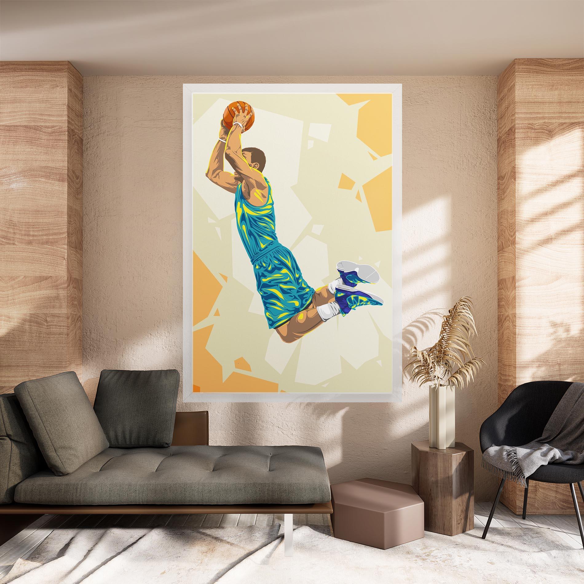 Картина на платно Basketball Dunk Pose mockup 8