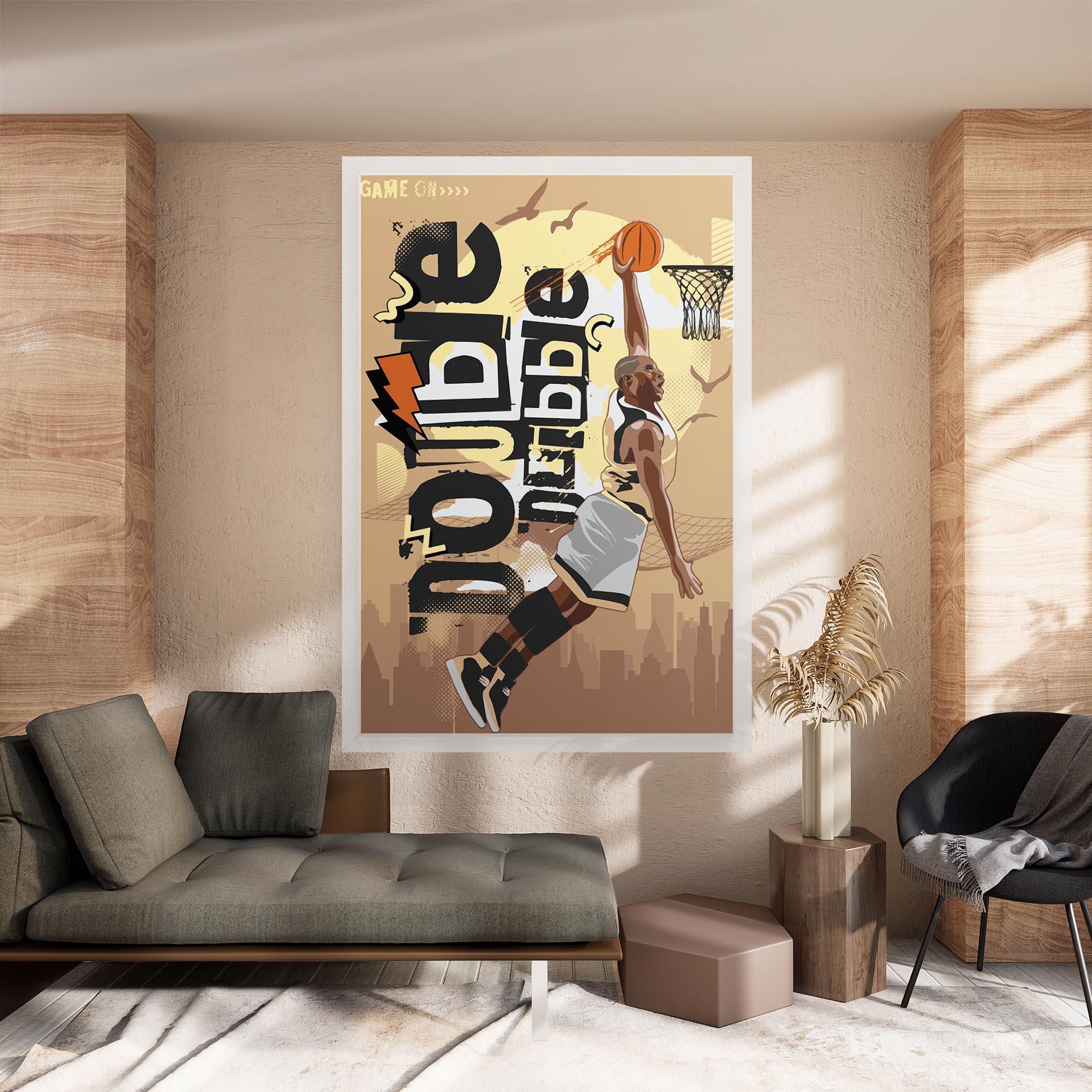 Картина на платно Double Dribble mockup 8