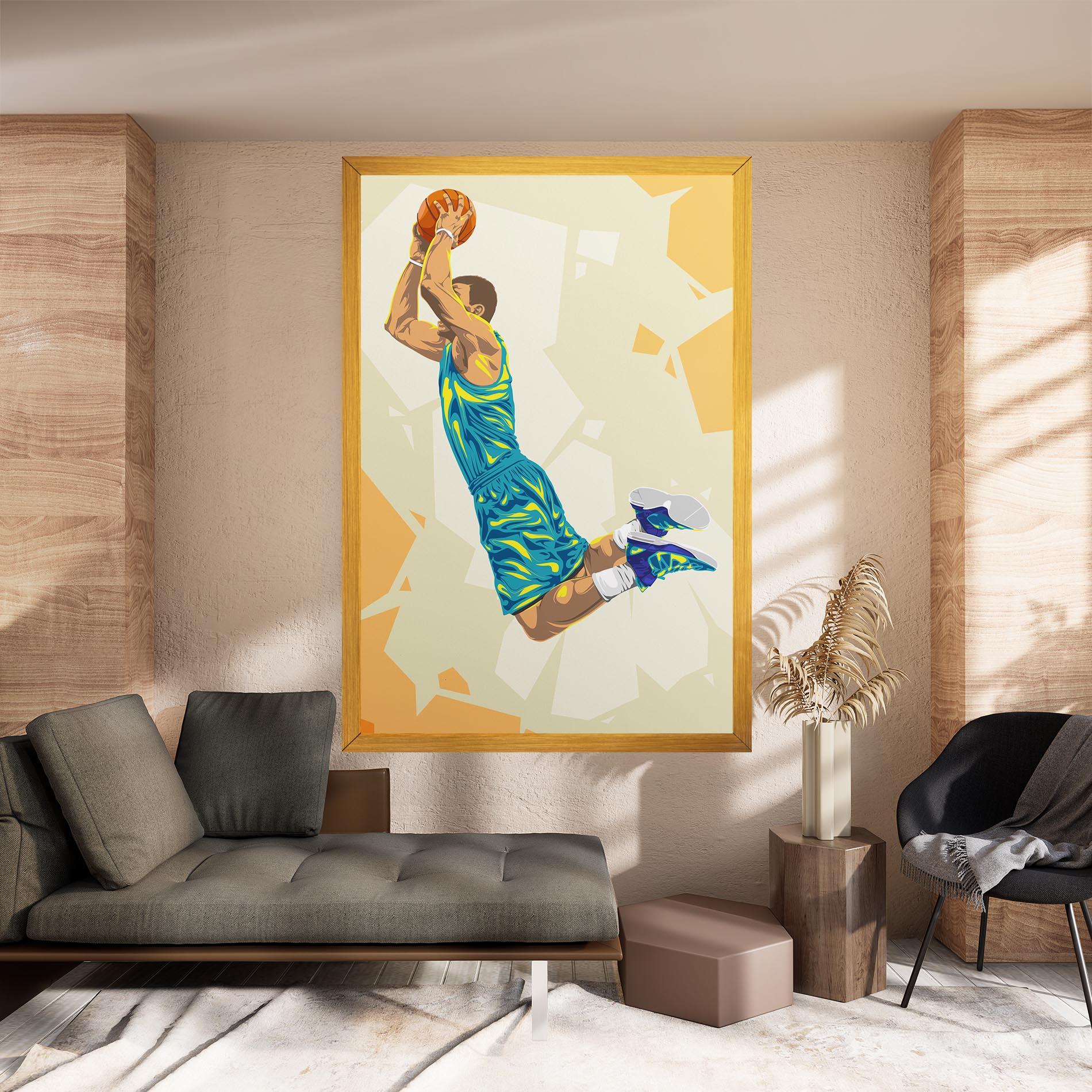 Картина на платно Basketball Dunk Pose mockup 8