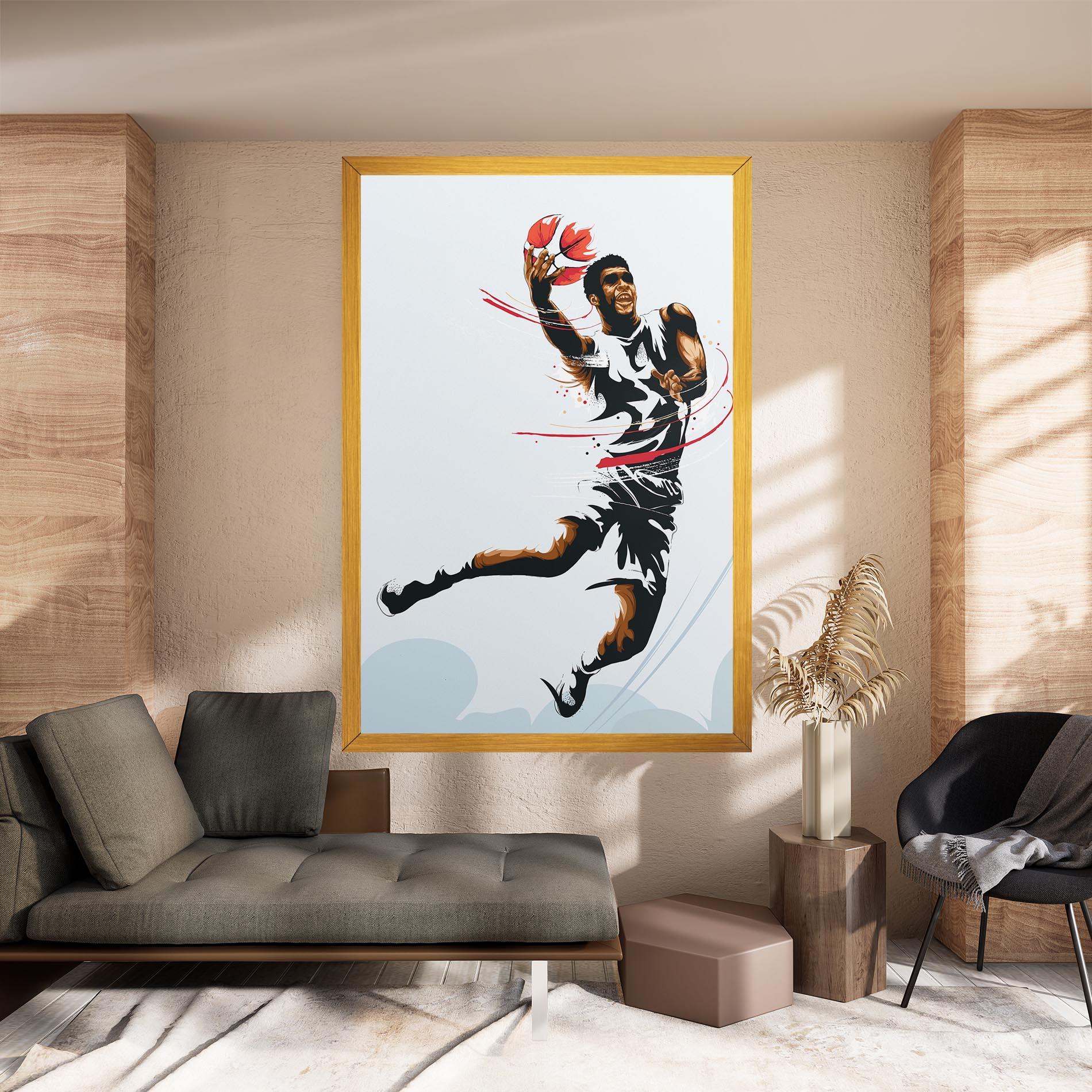 Картина на платно Basketball Shot mockup 8