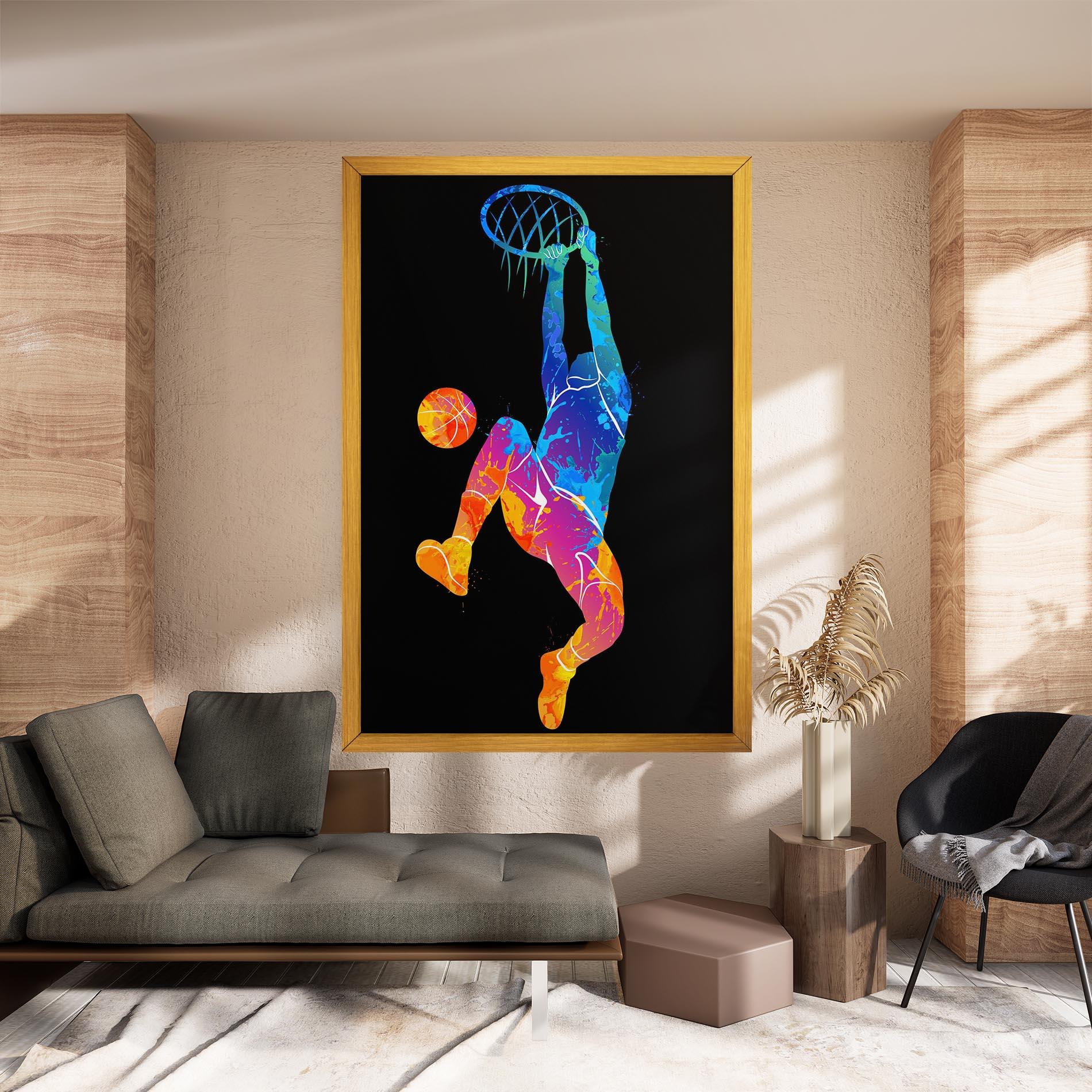 Картина на платно Blue Basket Hoop mockup 8