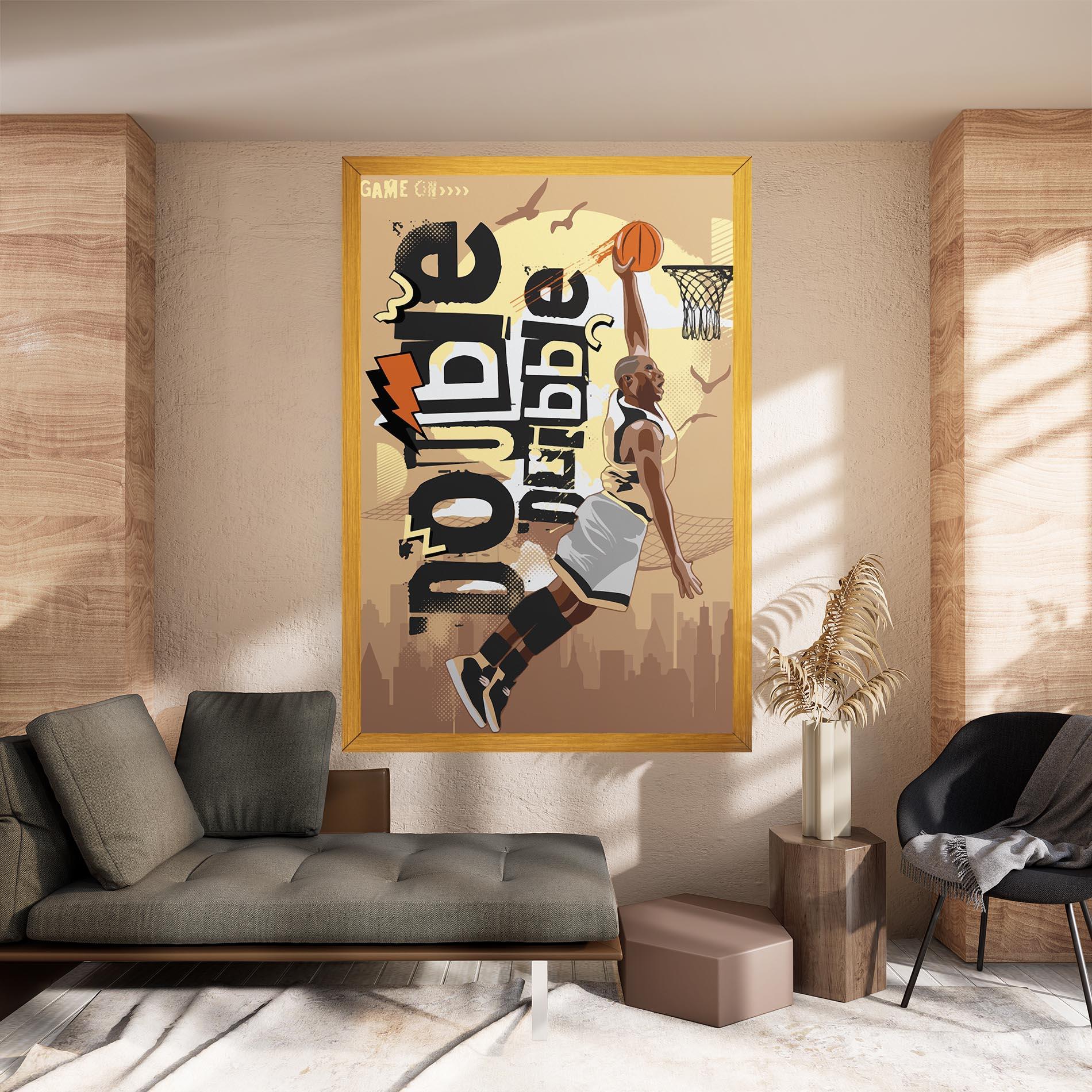 Картина на платно Double Dribble mockup 8