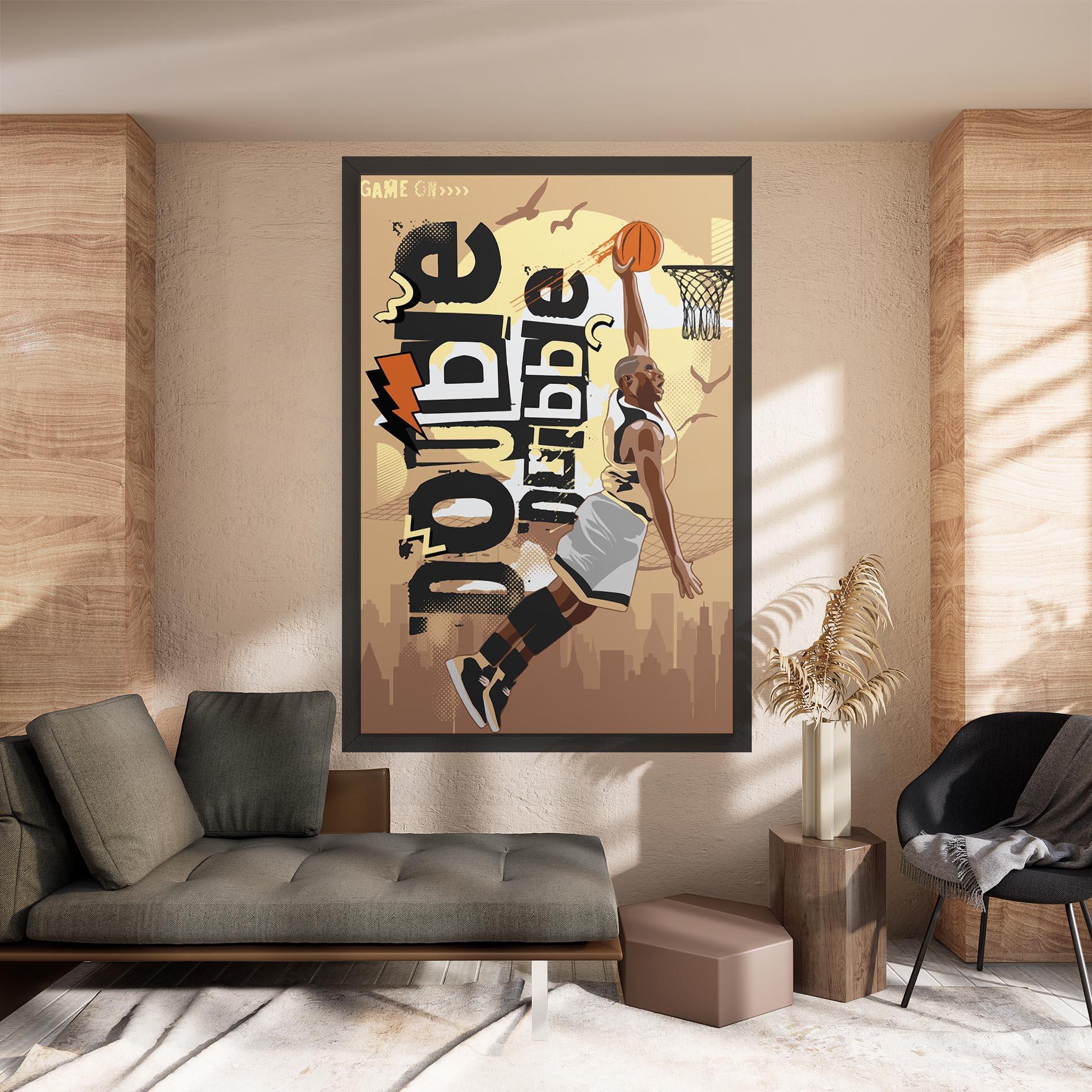 Картина на платно Double Dribble mockup 8