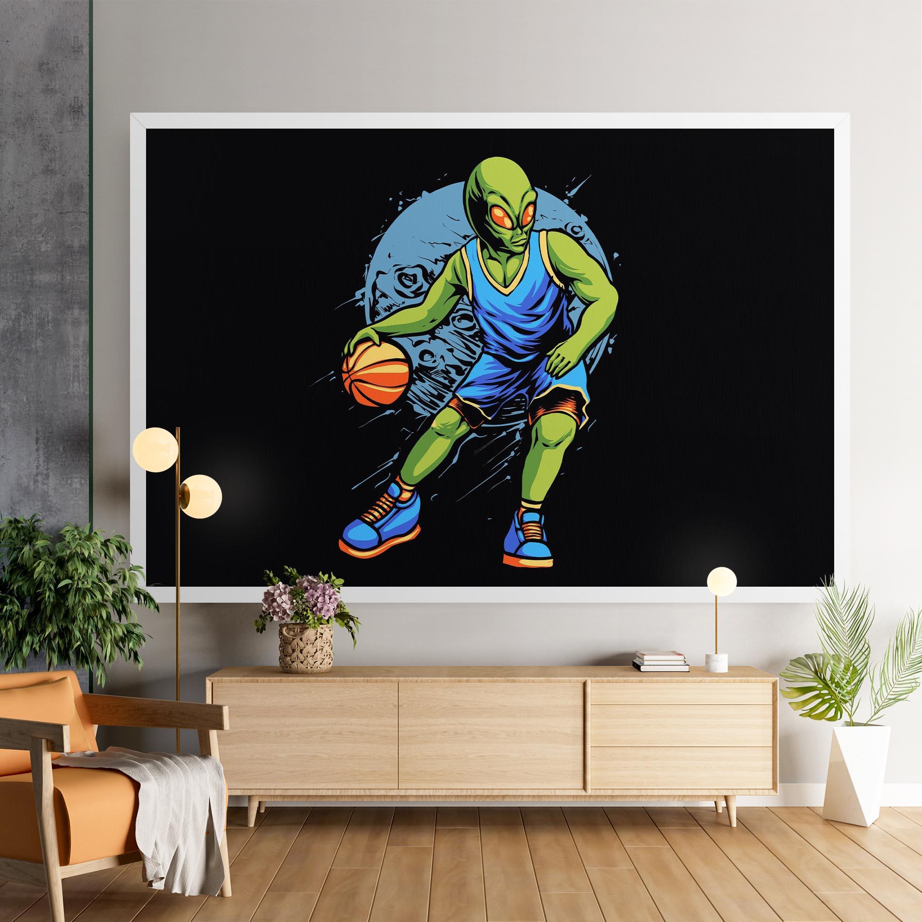 Картина на платно Alien Basketball mockup 9