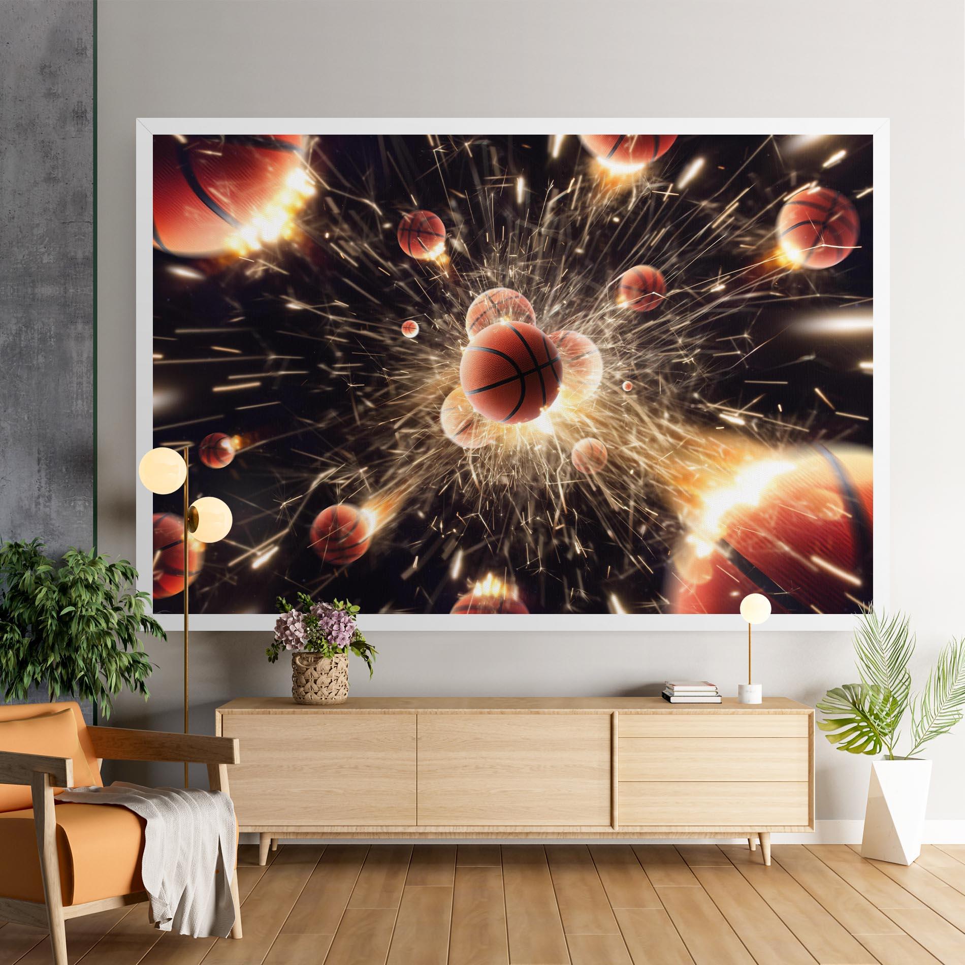 Картина на платно Basketball Explosion mockup 9