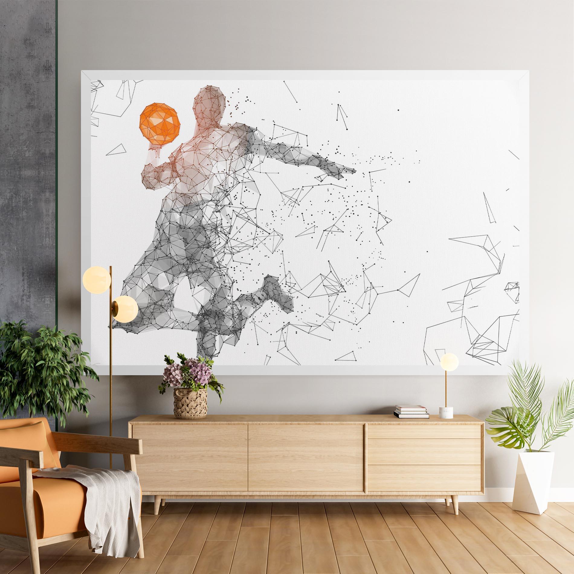 Картина на платно Orange Line Basket mockup 9