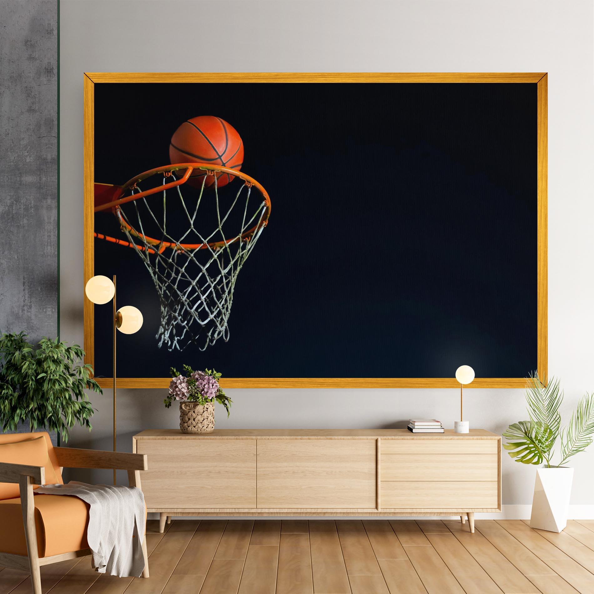 Картина на платно Basketball Hoop On Black mockup 9