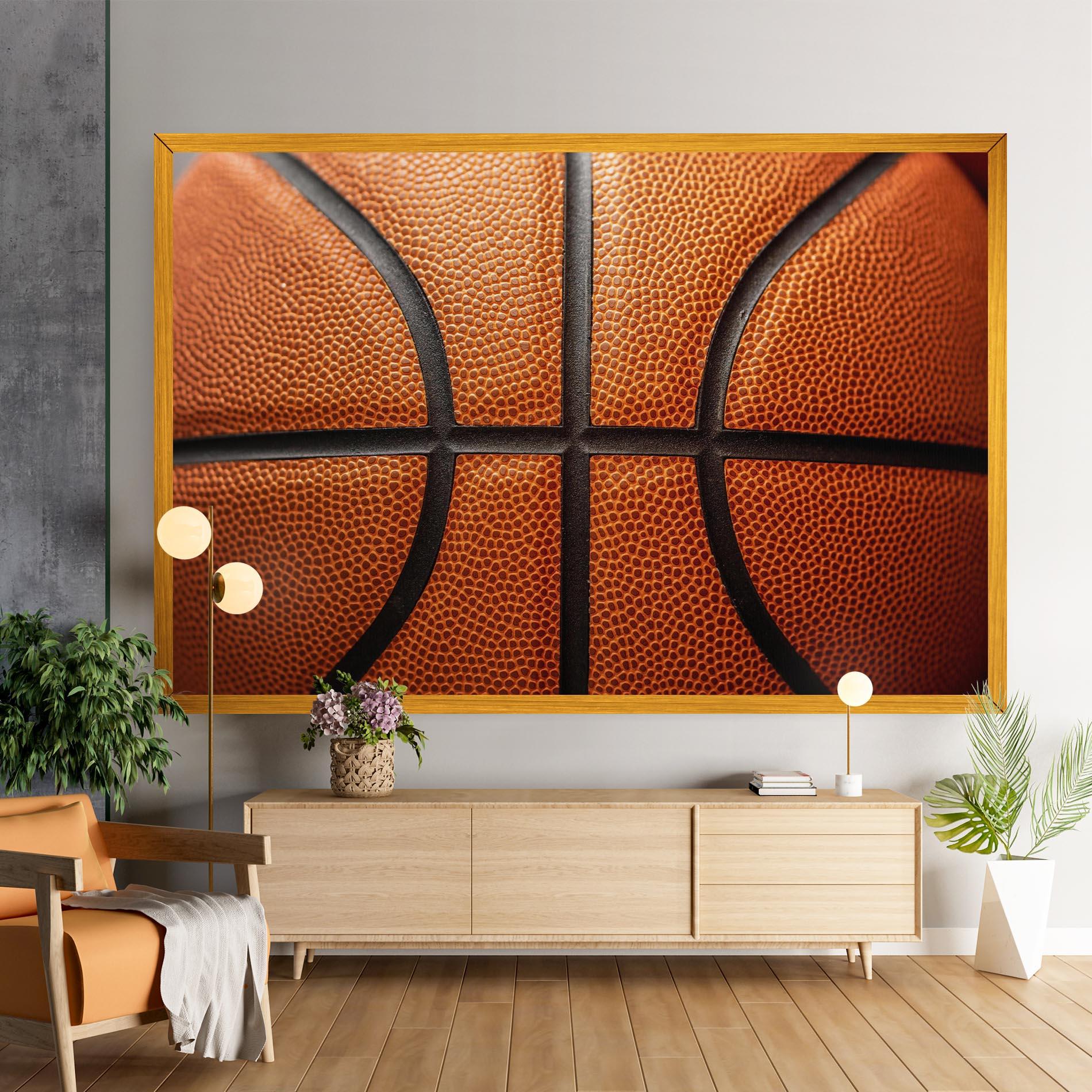 Картина на платно Close Up Leather Basketball mockup 9