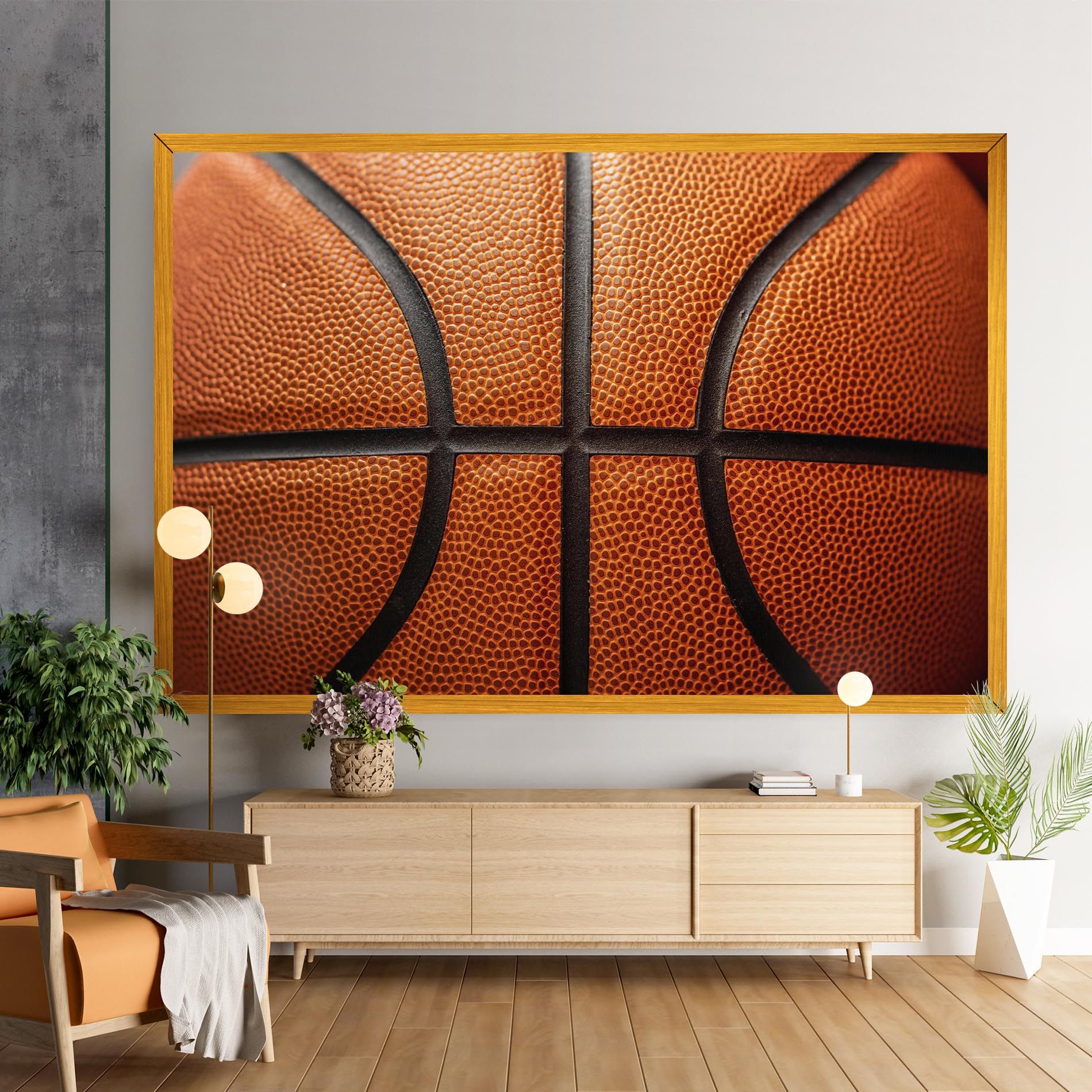 Close Up Leather Basketball mockup 9