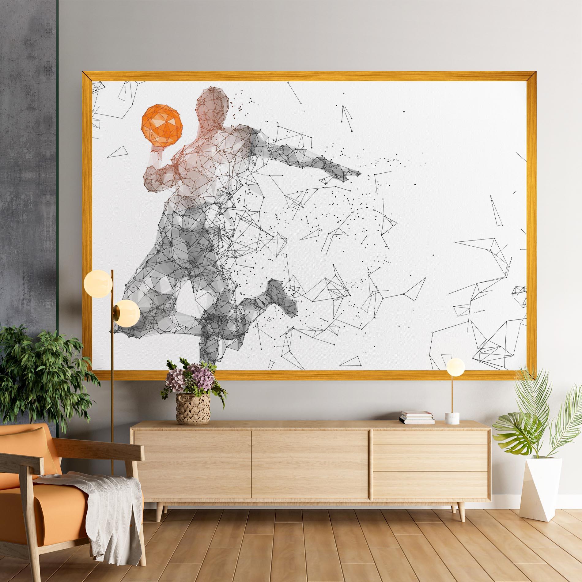 Картина на платно Orange Line Basket mockup 9