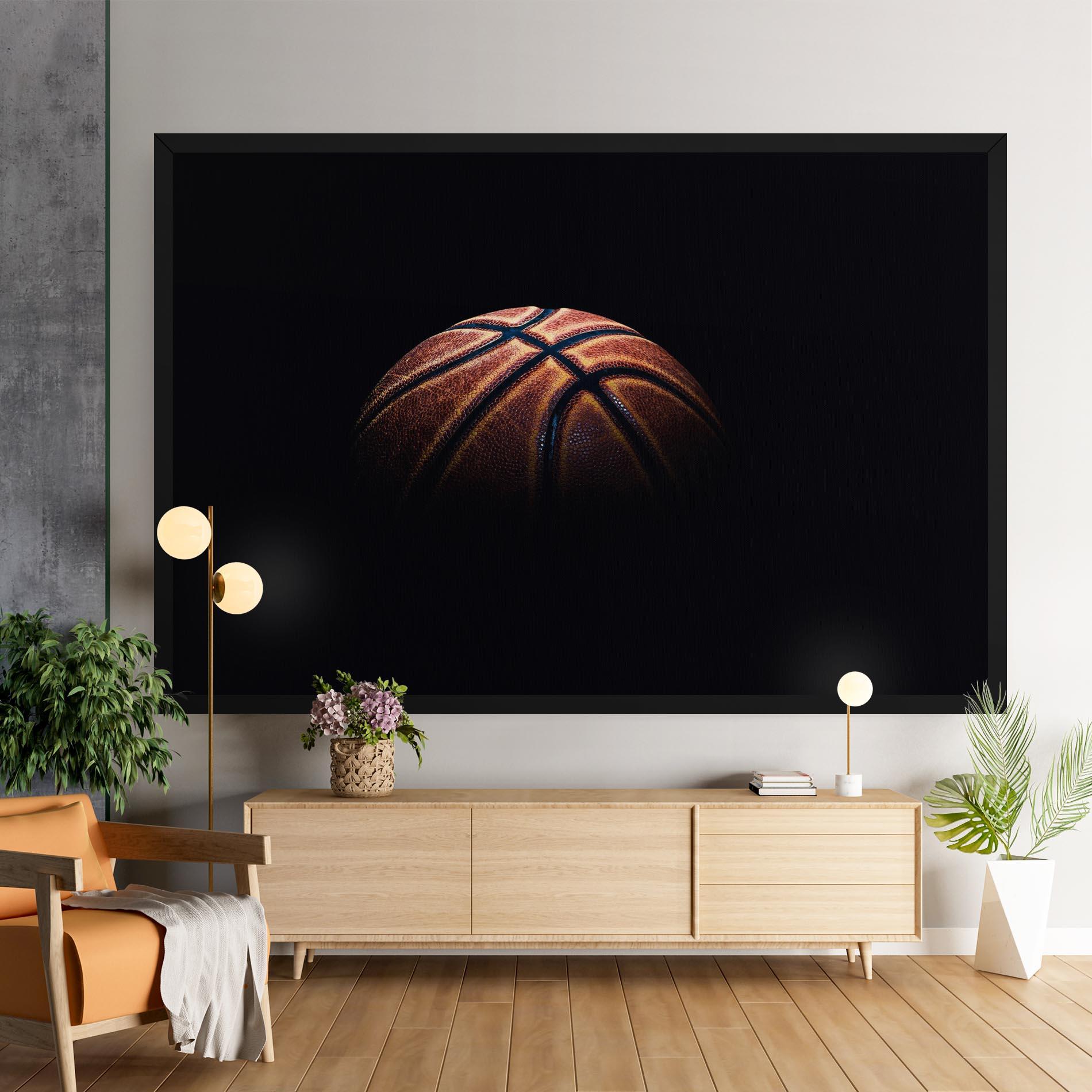 Картина на платно Basketball Ball In Dark mockup 9