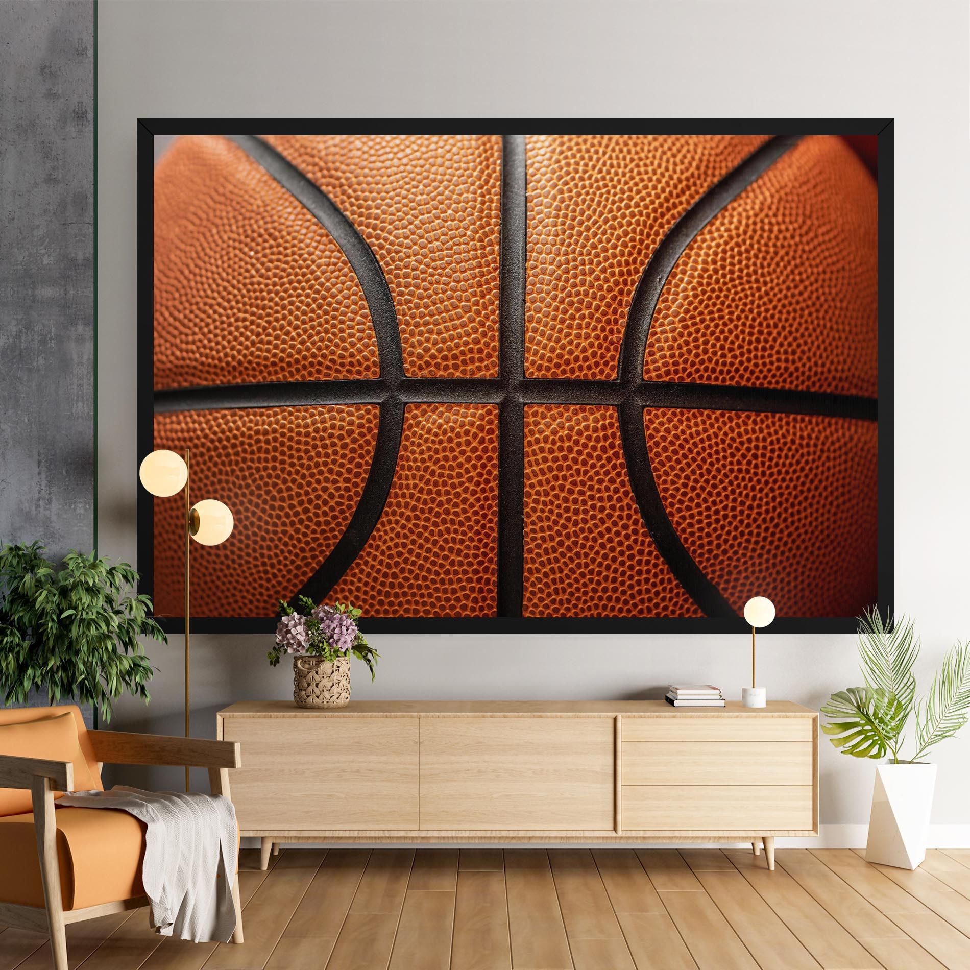 Close Up Leather Basketball mockup 9
