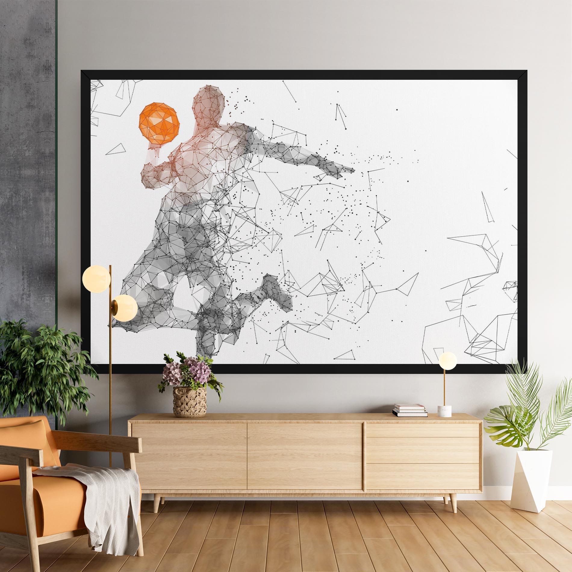 Картина на платно Orange Line Basket mockup 9