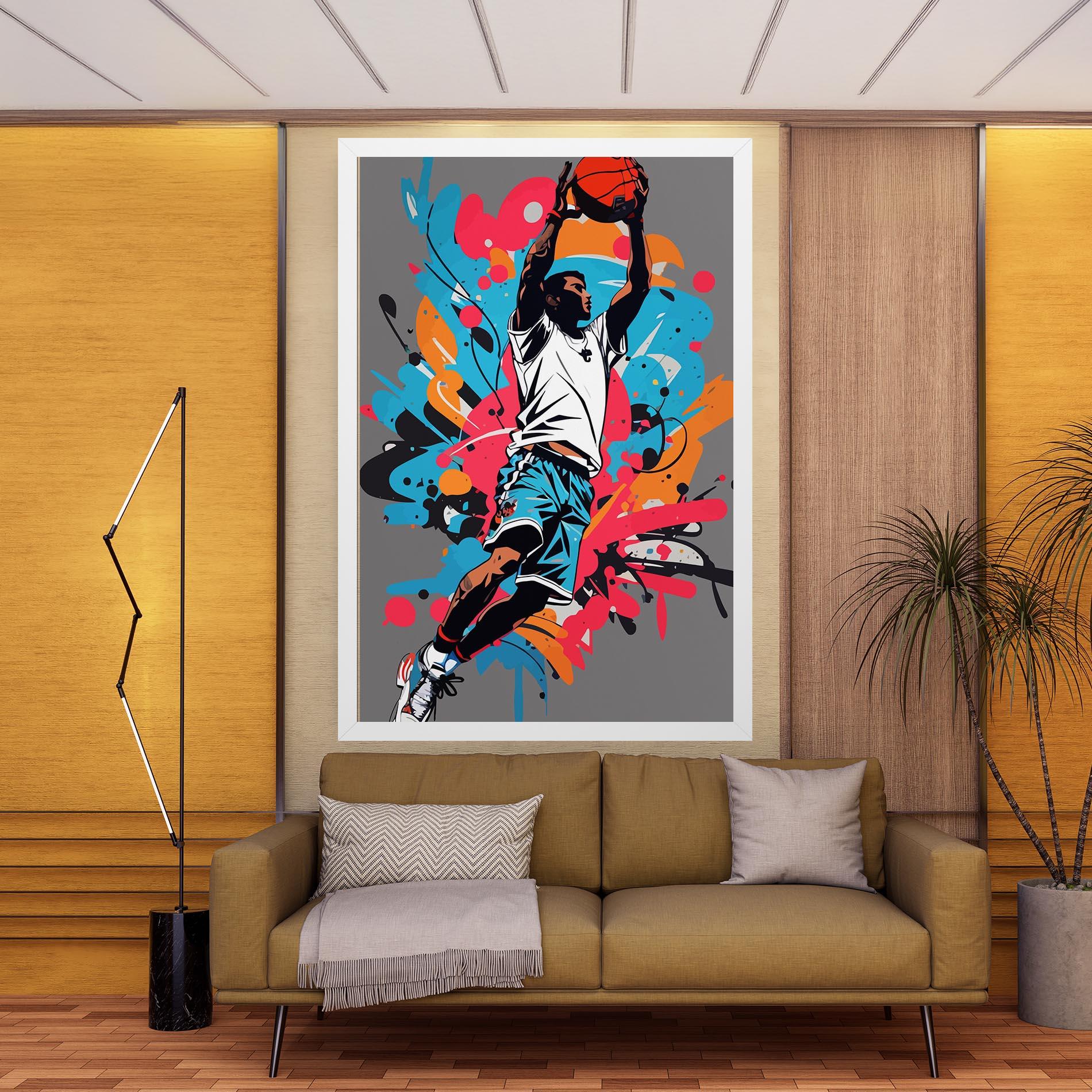 Картина на платно Blue Red Basket mockup 9