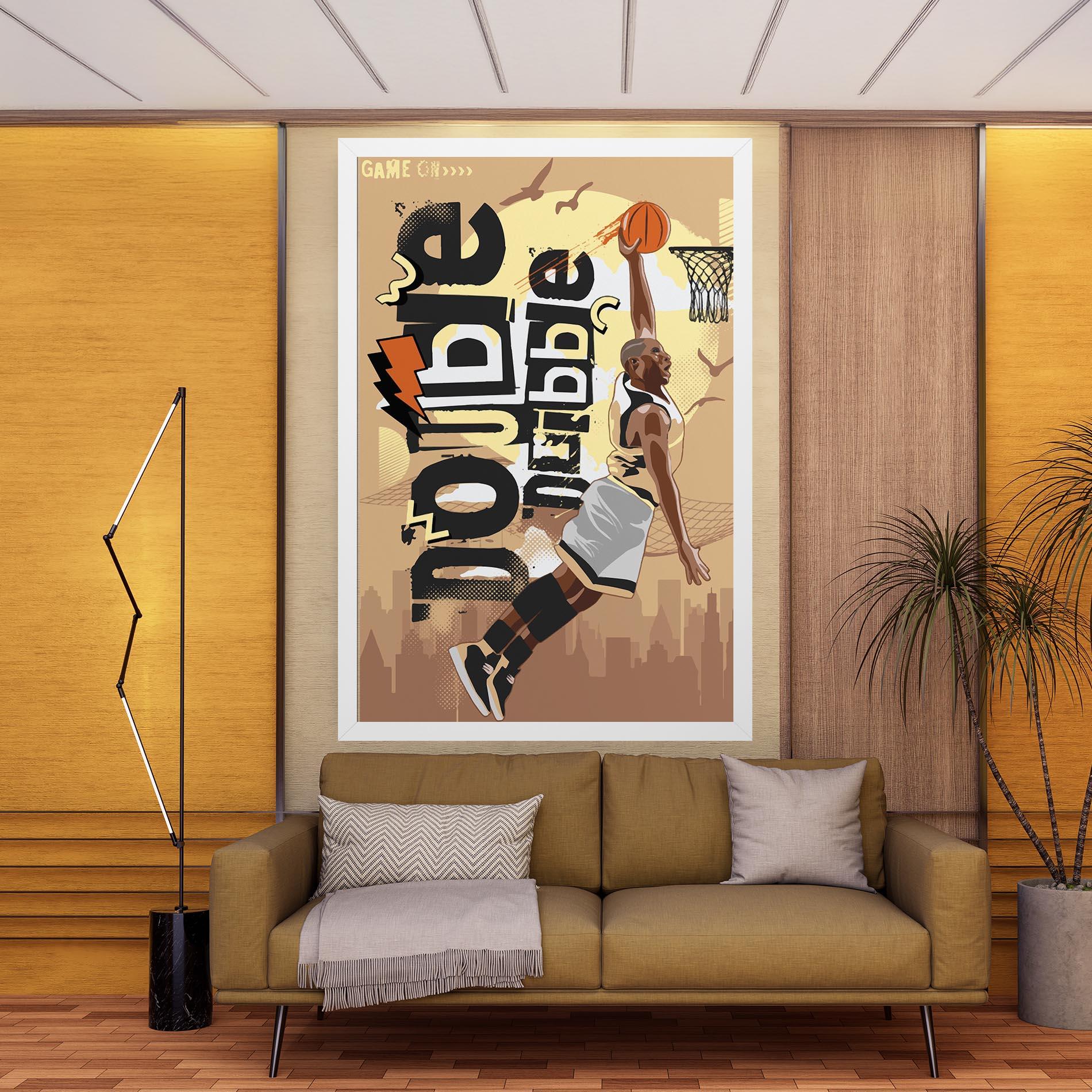 Картина на платно Double Dribble mockup 9