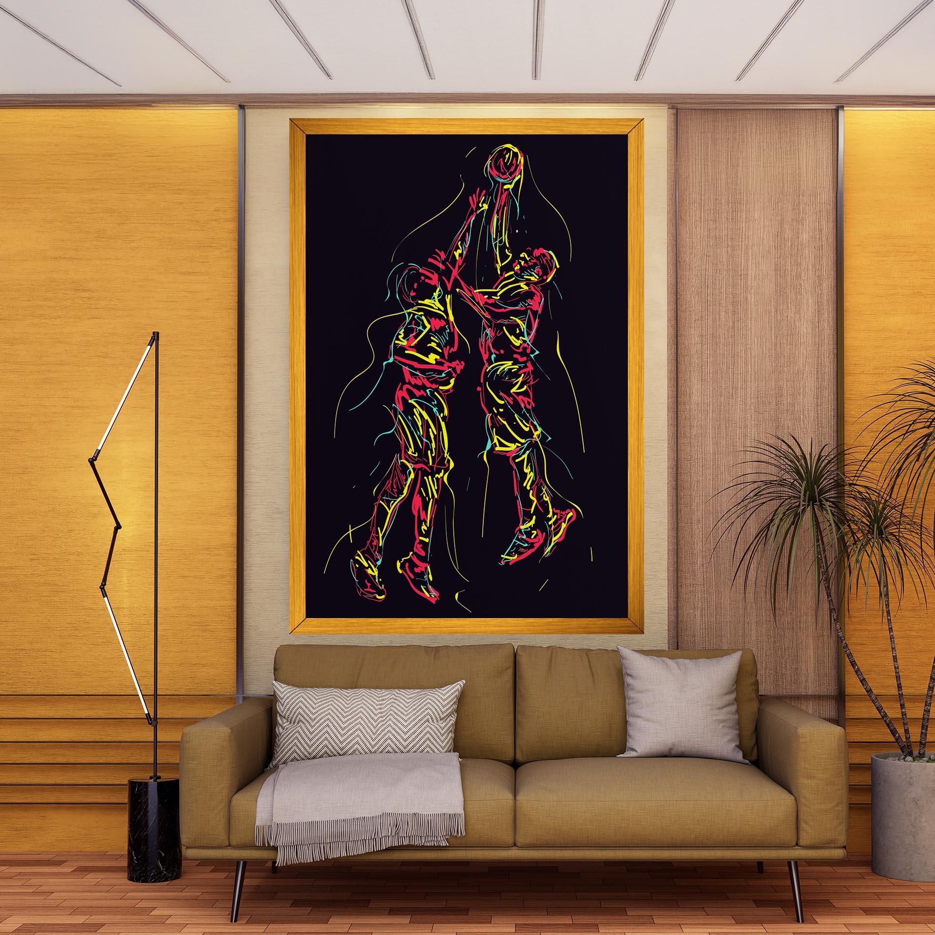 Картина на платно Basket Line Jump mockup 9