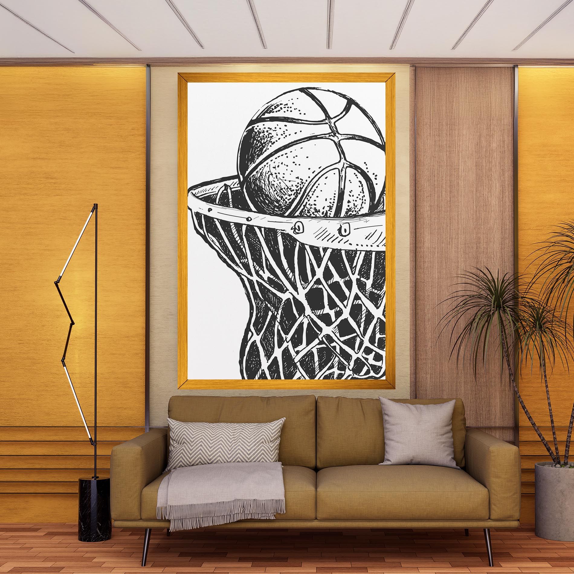 Basketball Grey Hoop mockup 9
