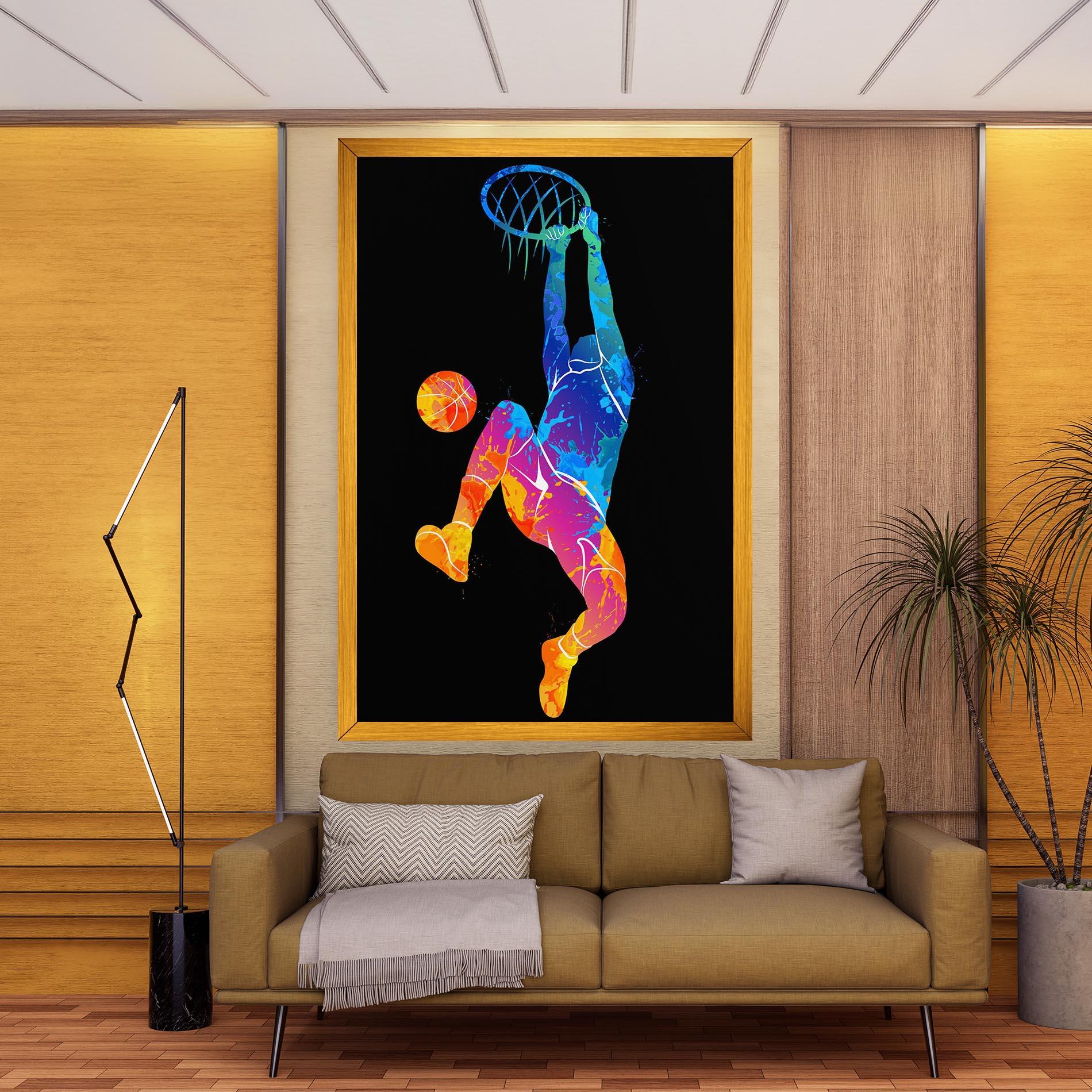 Картина на платно Blue Basket Hoop mockup 9