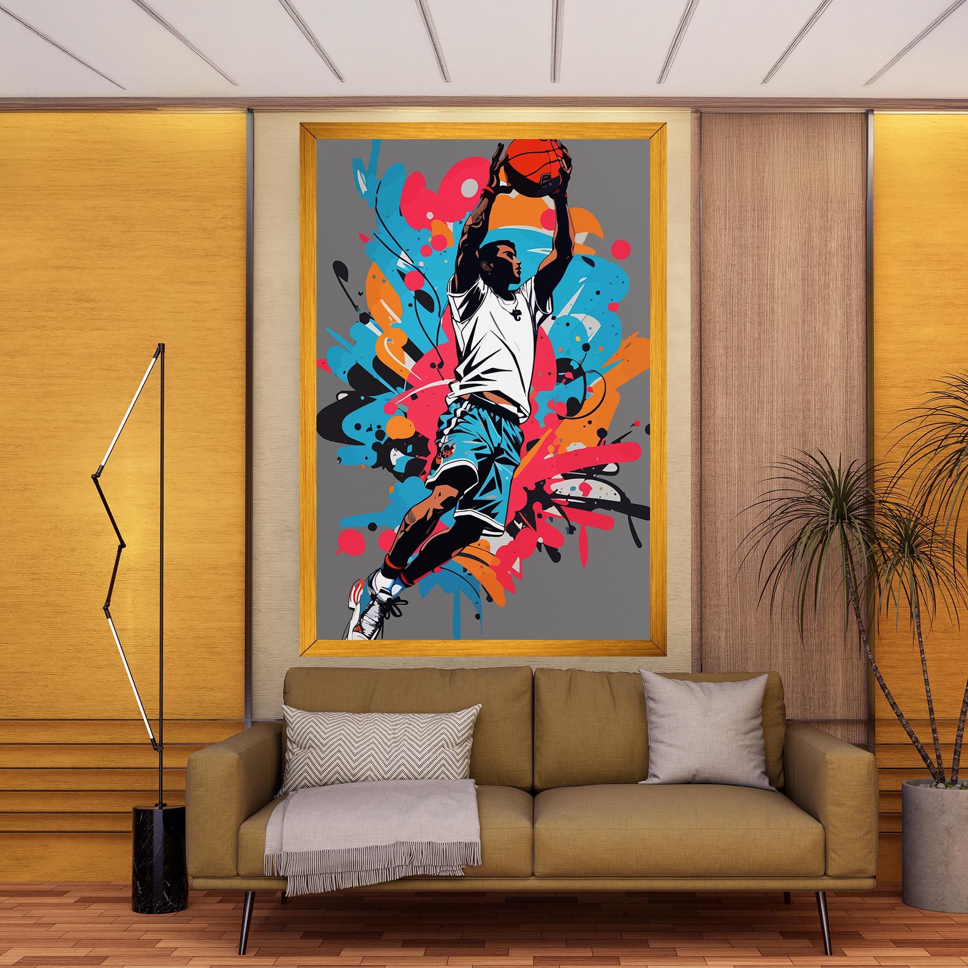 Blue Red Basket mockup 9