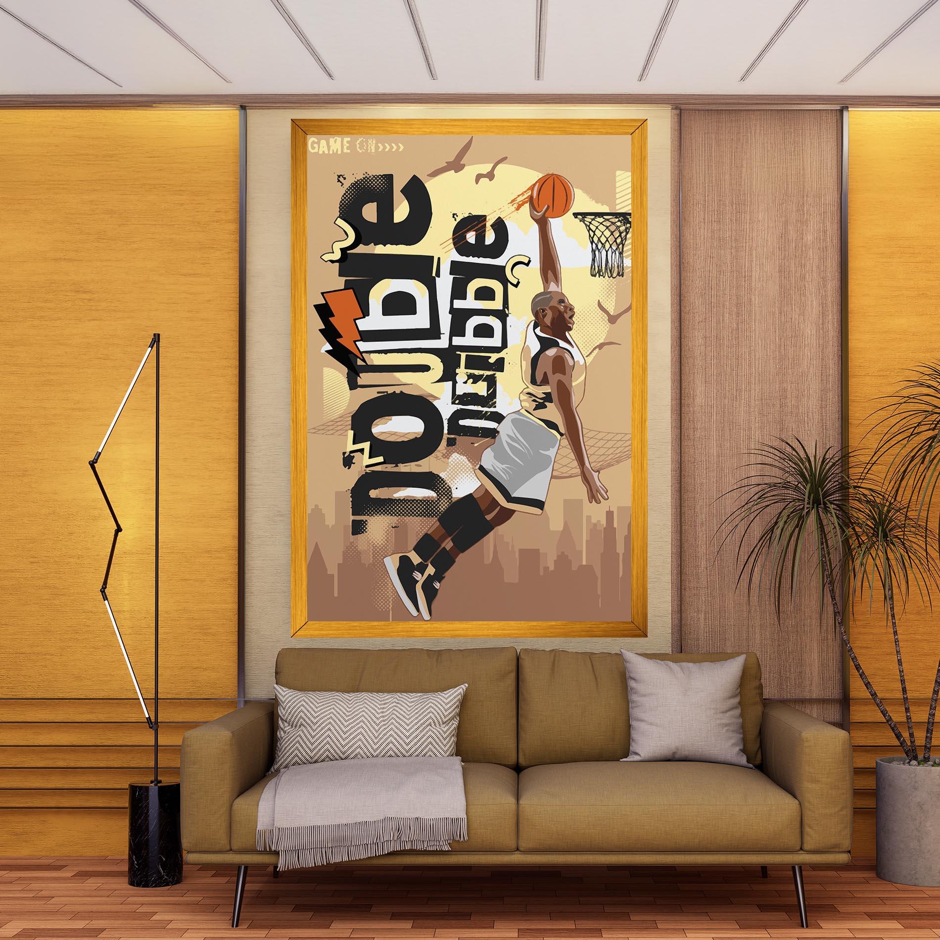 Картина на платно Double Dribble mockup 9