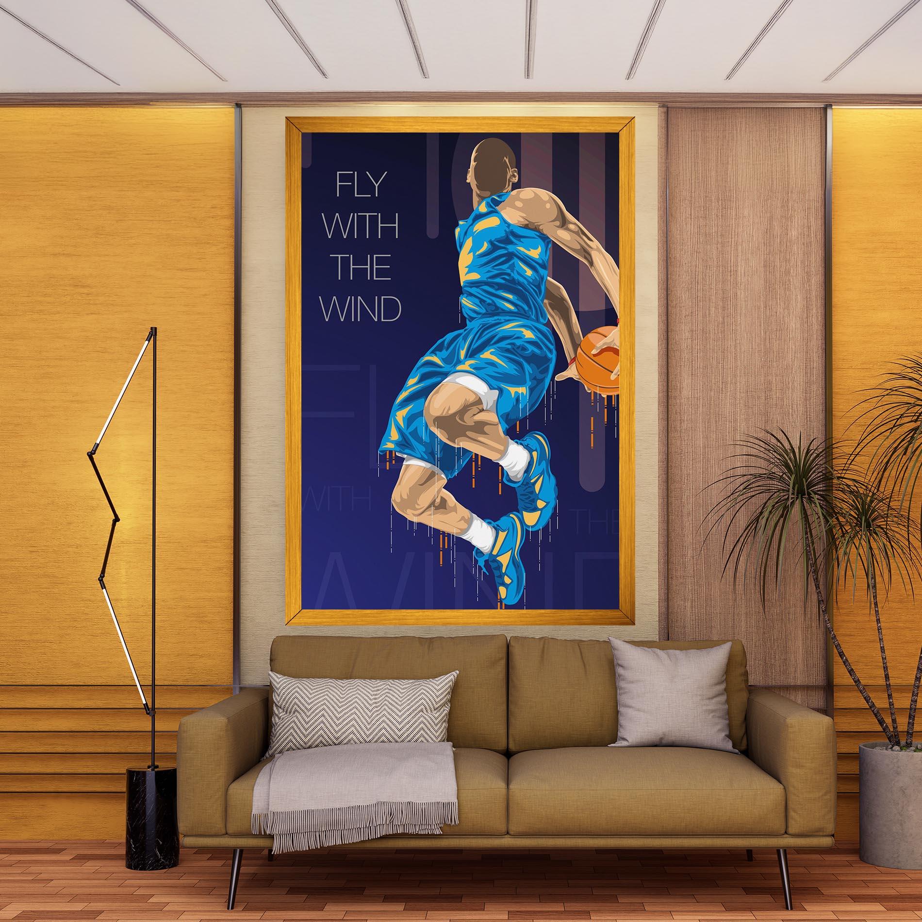 Картина на платно Fly With The Wind mockup 9