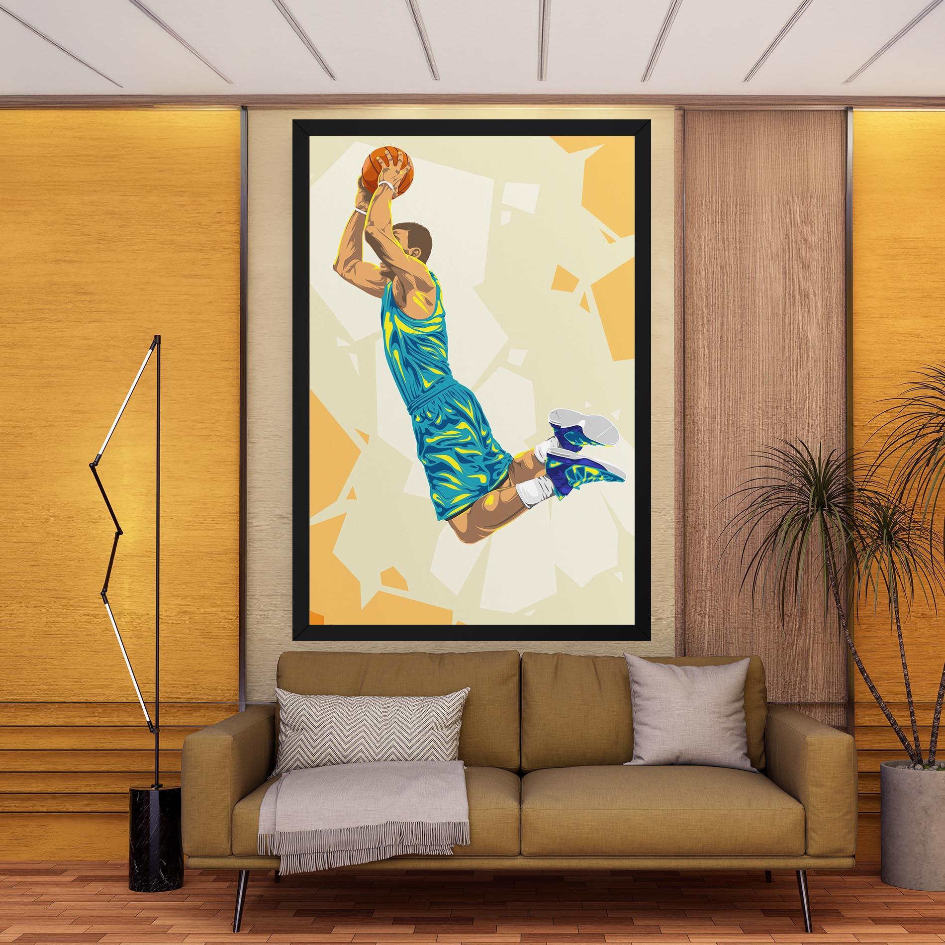 Картина на платно Basketball Dunk Pose mockup 9