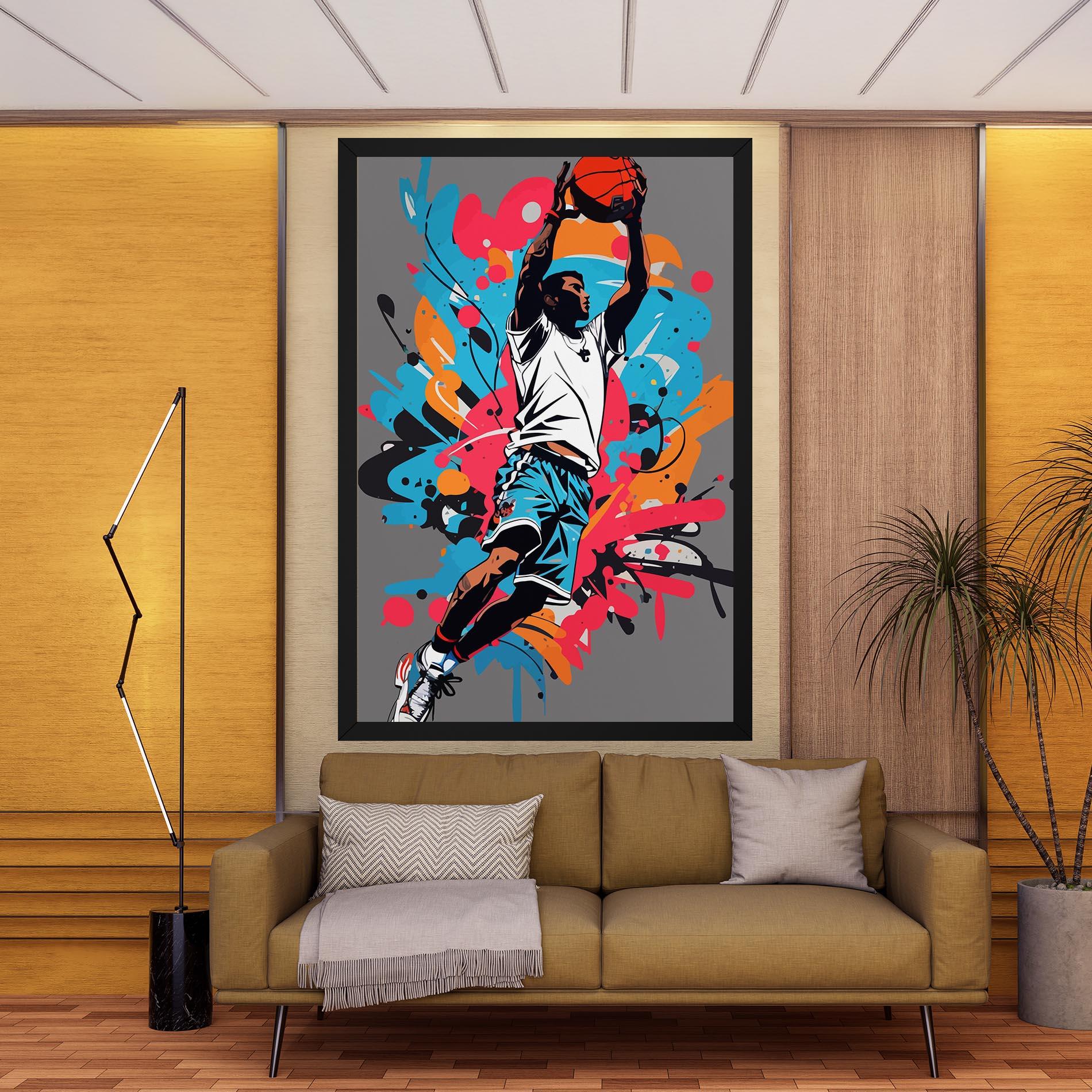 Картина на платно Blue Red Basket mockup 9