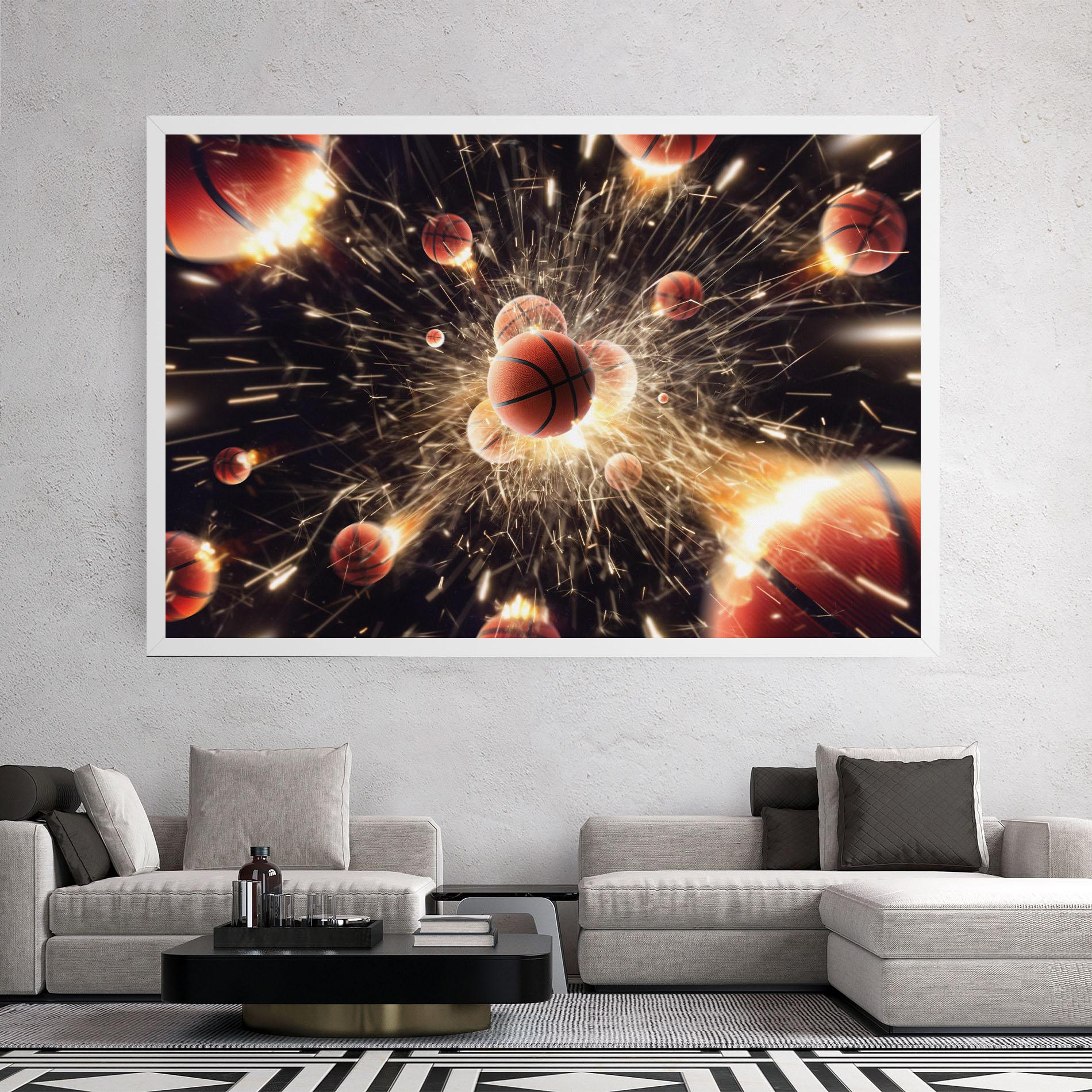Картина на платно Basketball Explosion mockup 2