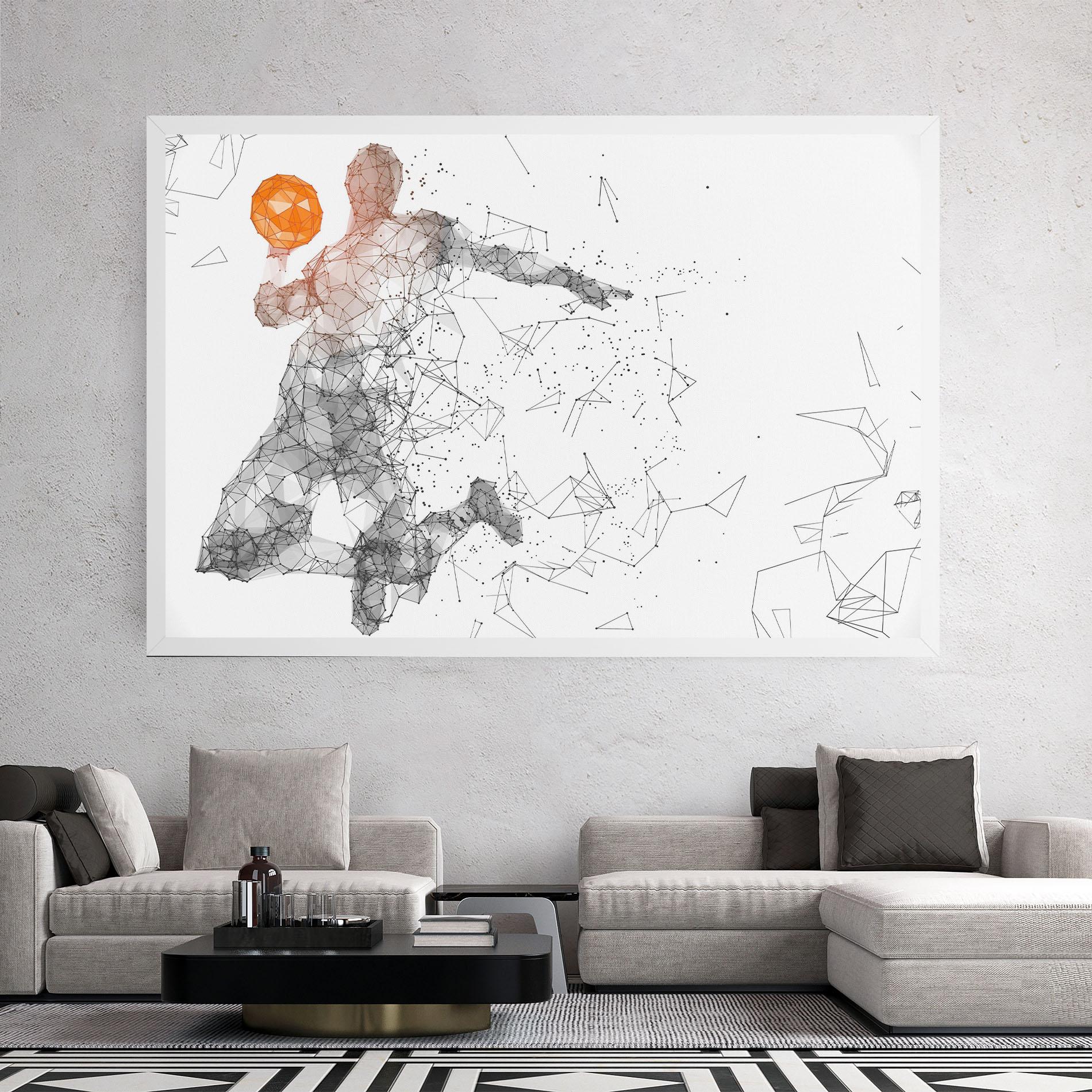 Картина на платно Orange Line Basket mockup 2