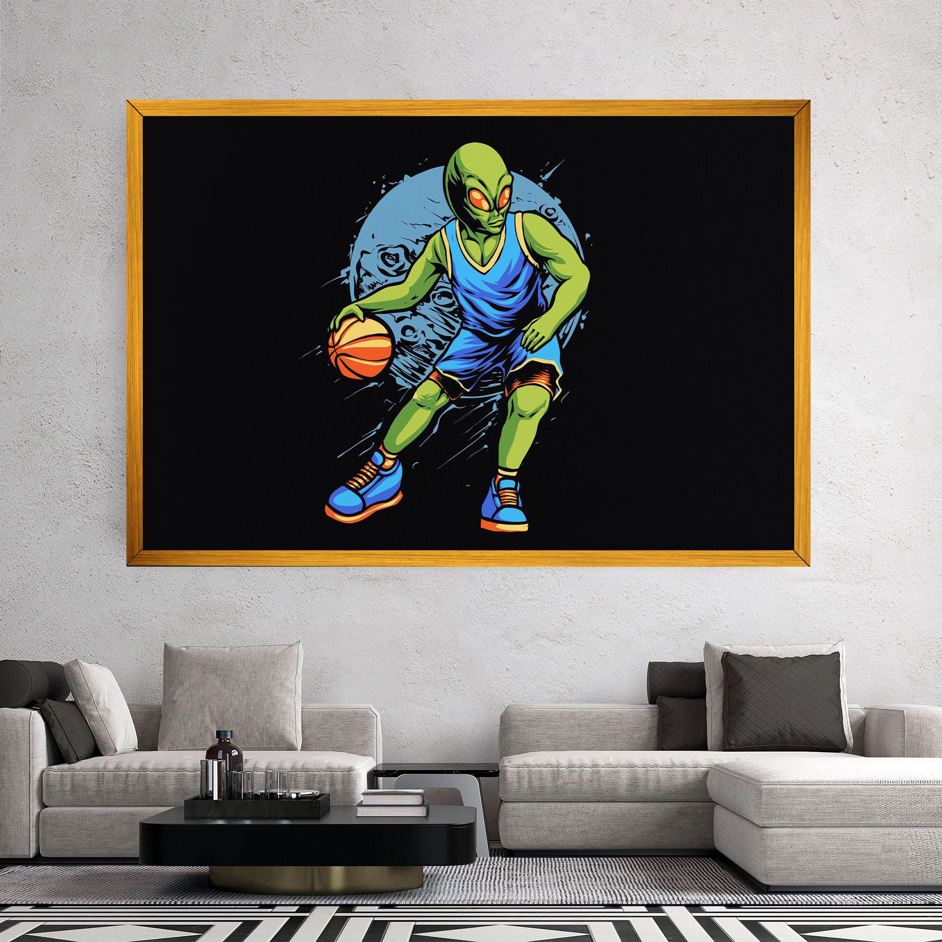 Картина на платно Alien Basketball mockup 2