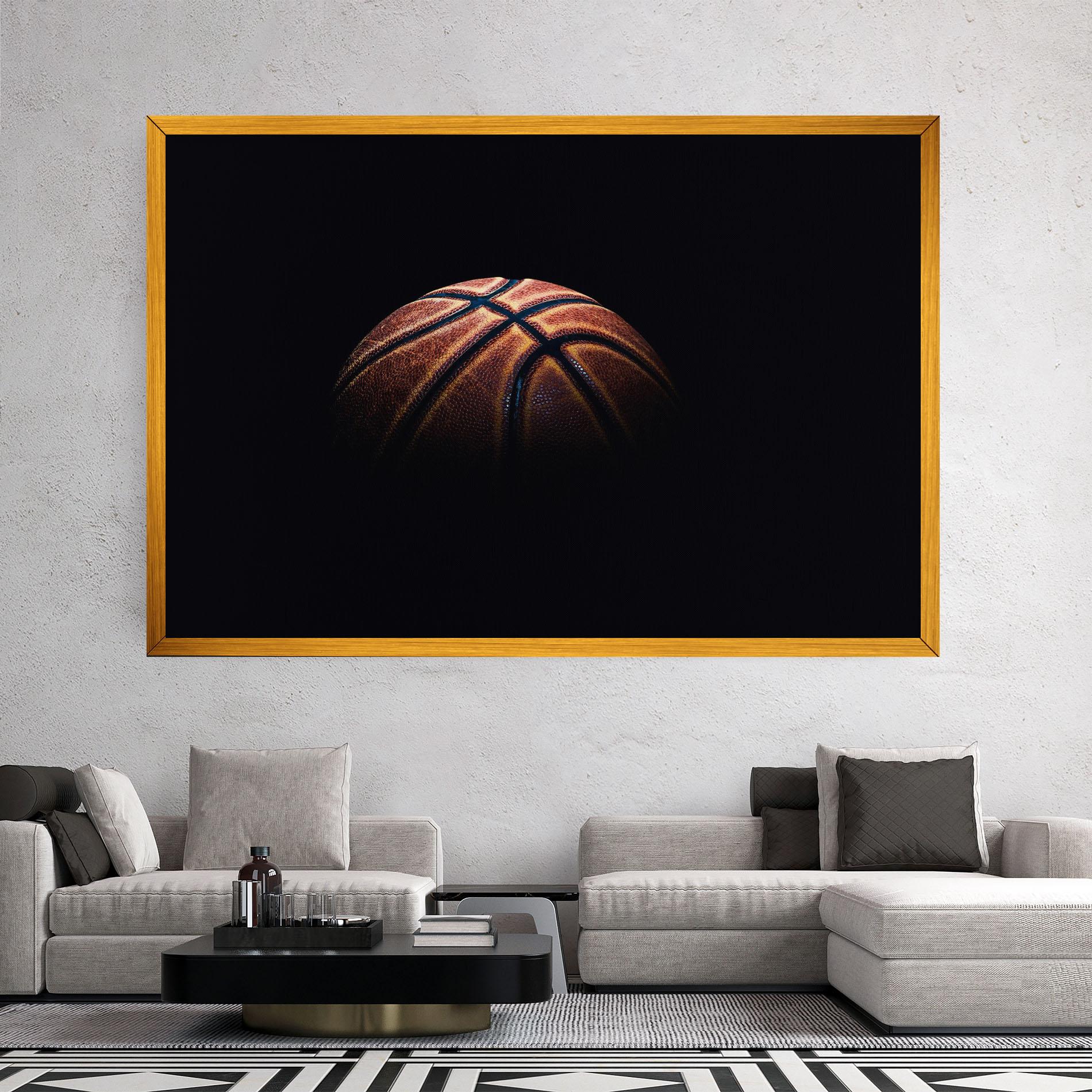 Картина на платно Basketball Ball In Dark mockup 2