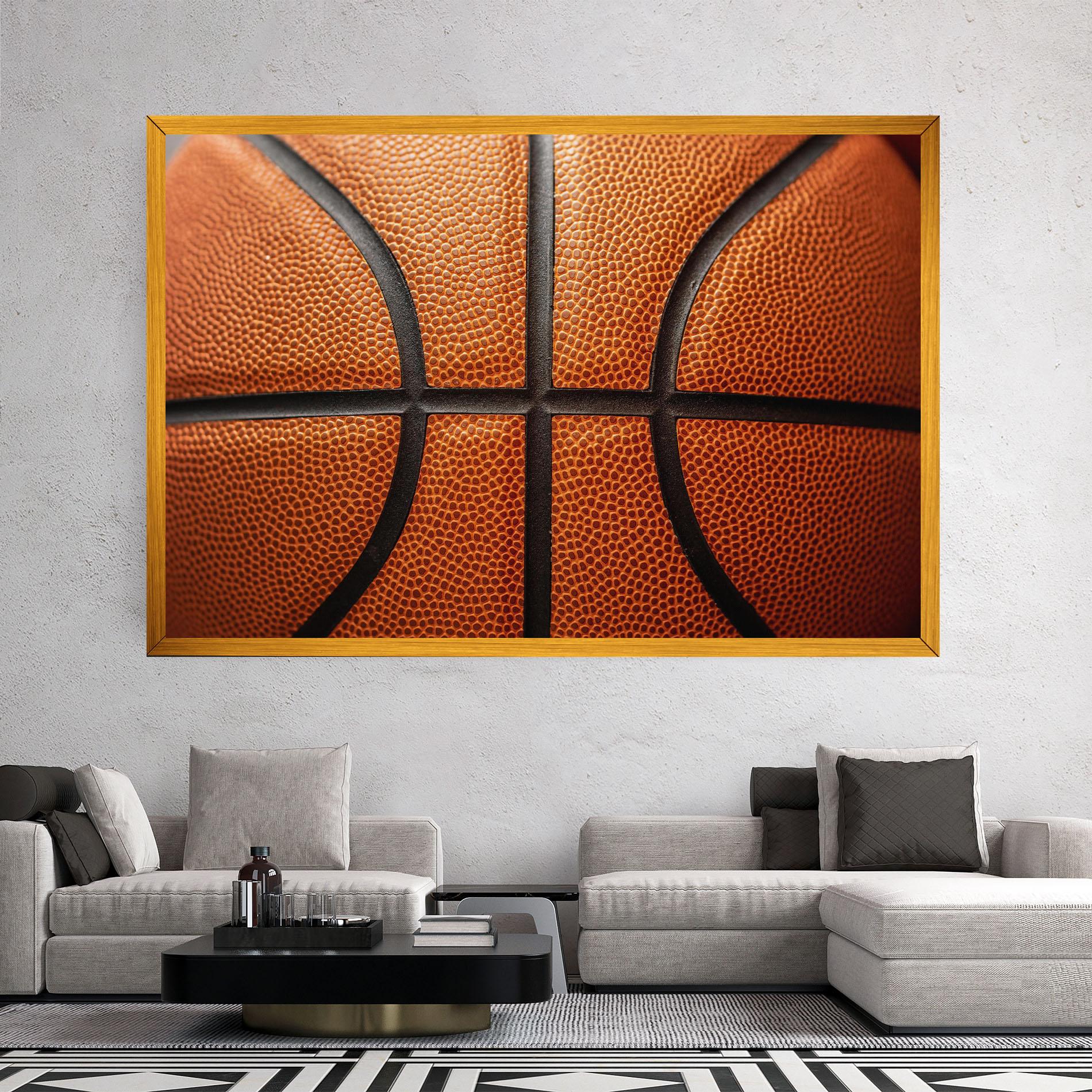 Картина на платно Close Up Leather Basketball mockup 2