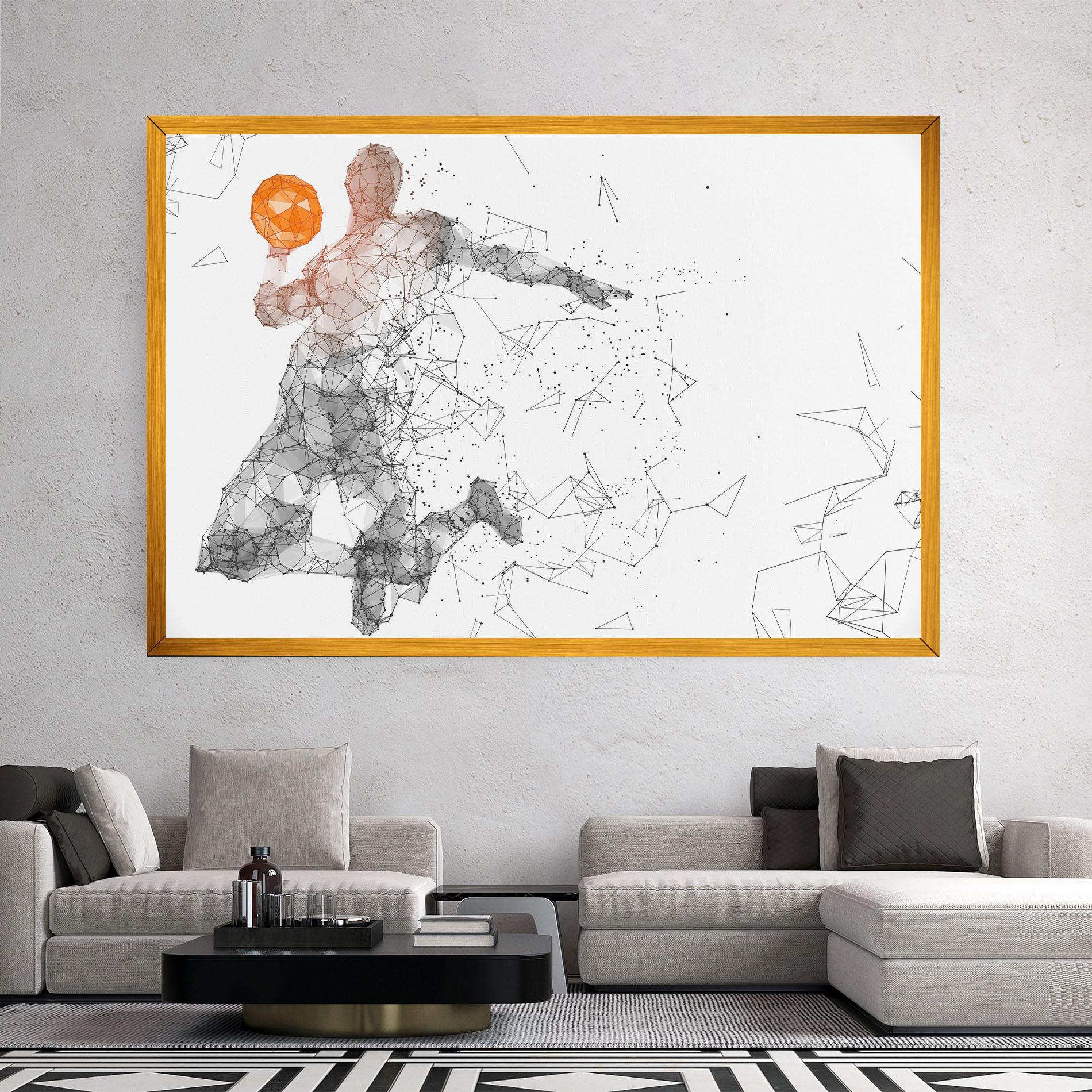 Картина на платно Orange Line Basket mockup 2