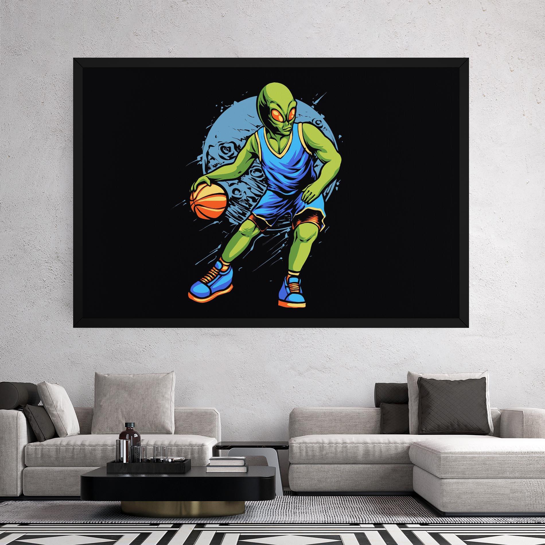 Картина на платно Alien Basketball mockup 2