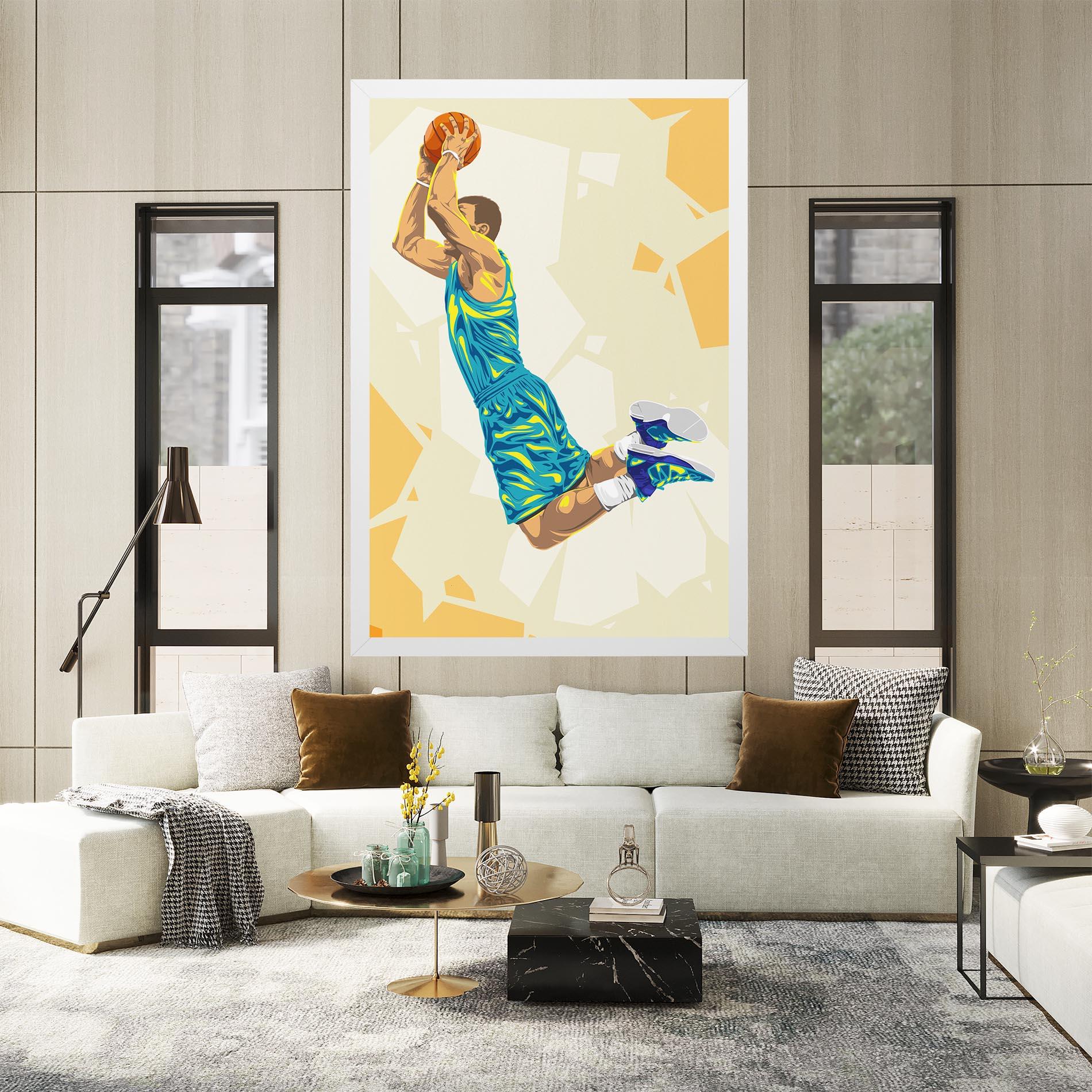 Картина на платно Basketball Dunk Pose mockup 2