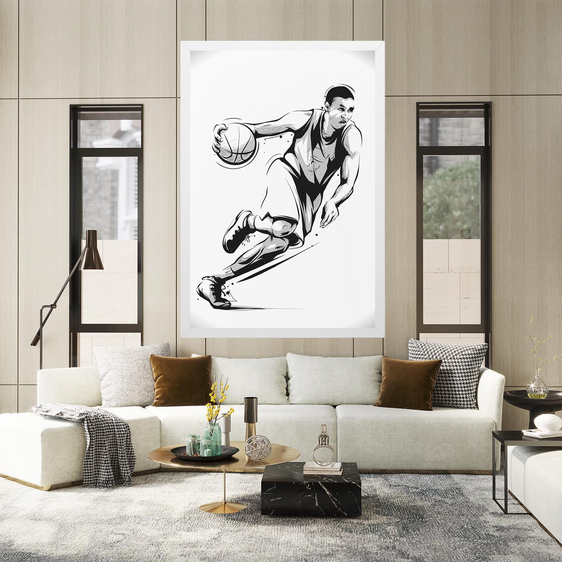 Basketball Player Line mockup 2