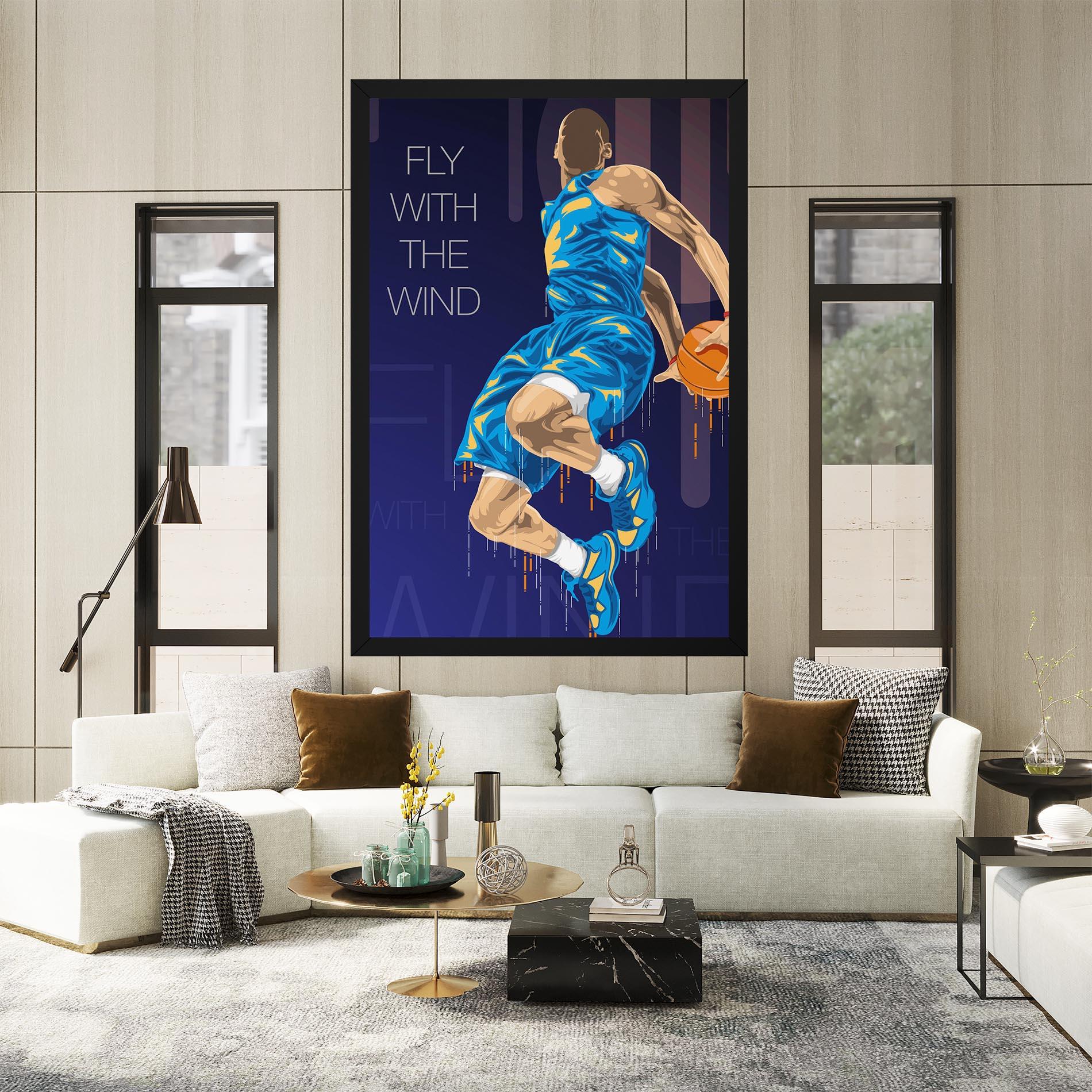 Картина на платно Fly With The Wind mockup 2