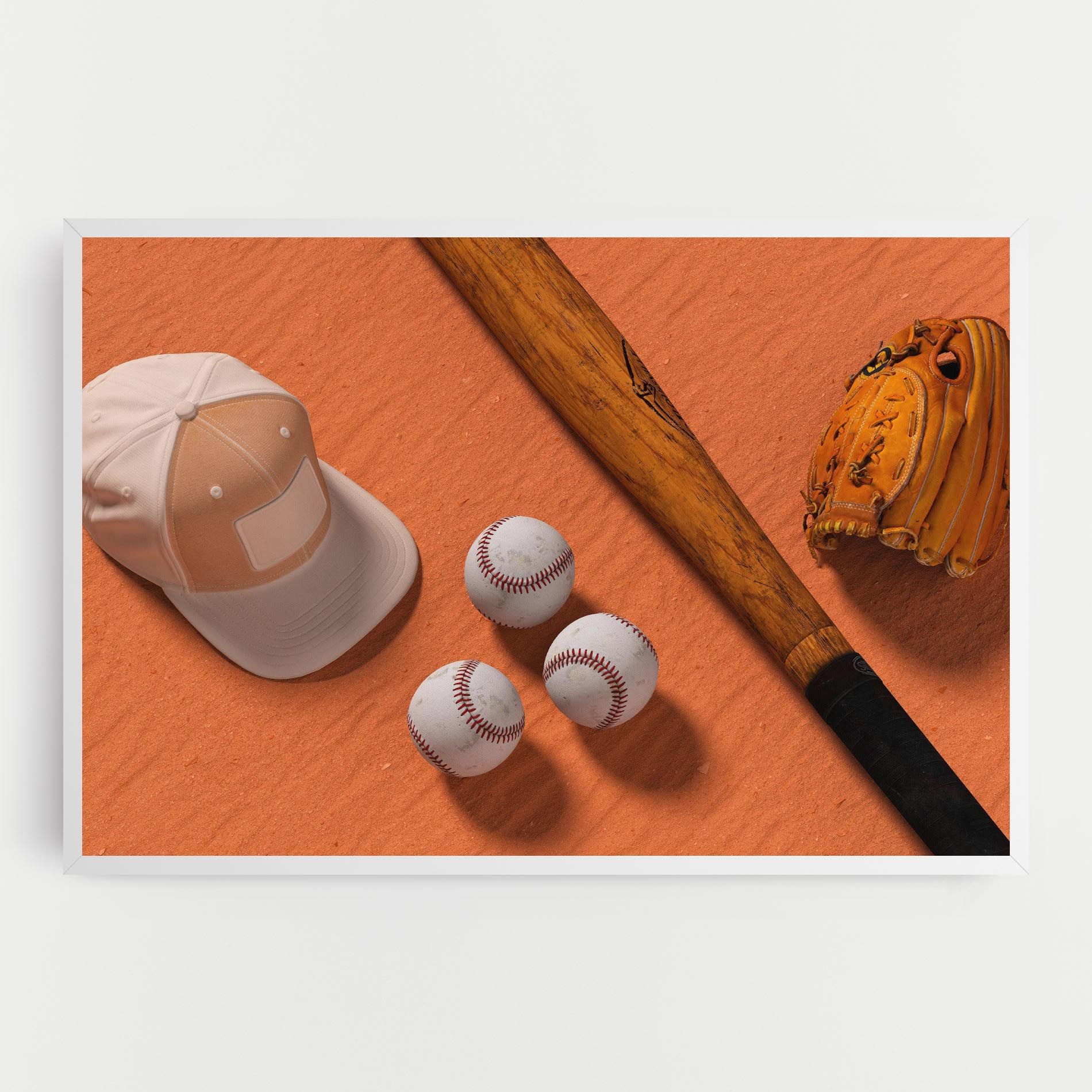 Baseball Set On Orange mockup 0